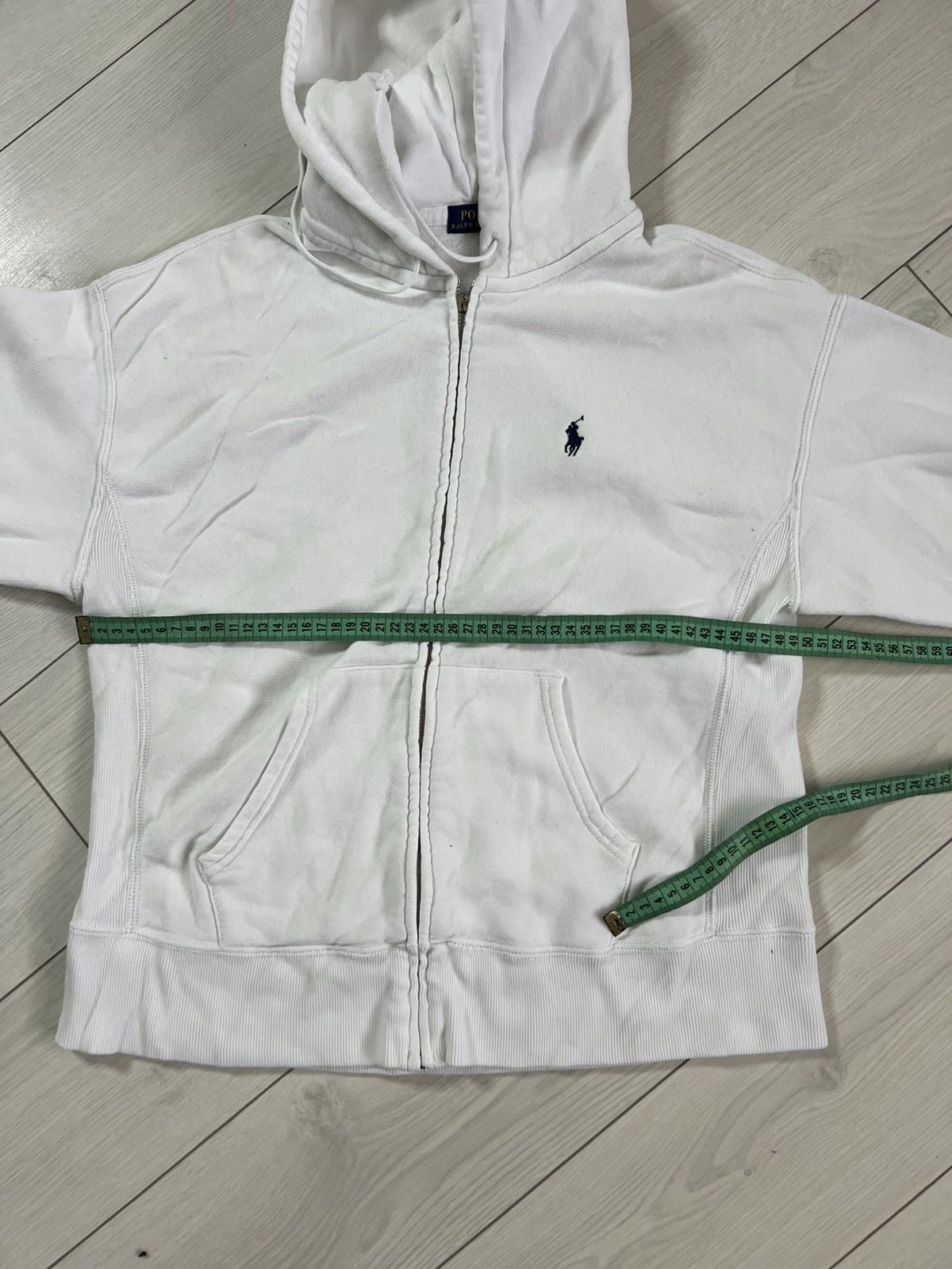 Polo Ralph Lauren Vintage Polo Ralph Lauren Zip-Up White Hoodie Boxy Fit Size US M / EU 48-50 / 2 - 9 Thumbnail
