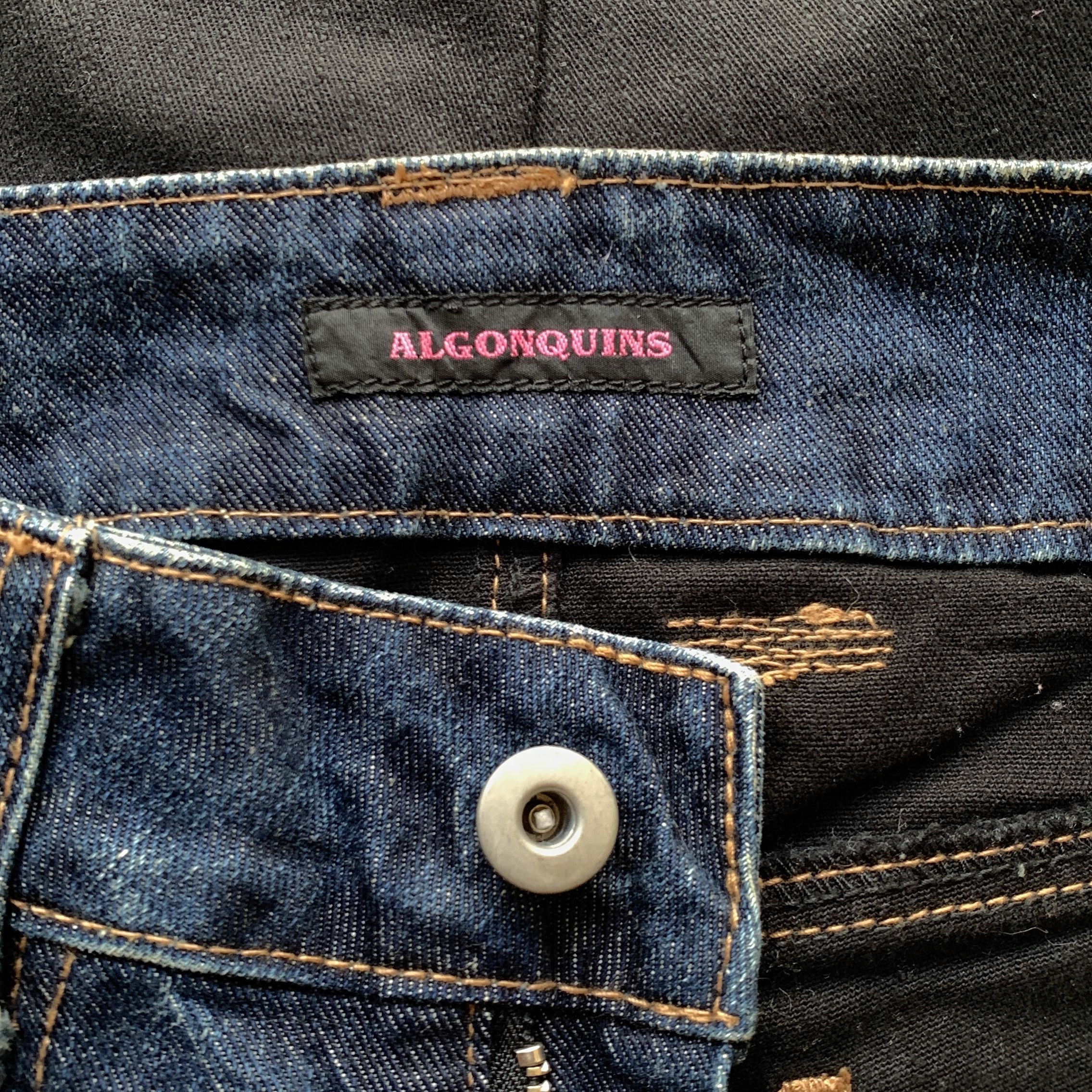 Japanese Brand Algonquins Distress Studded Punk Vkei ifsix LGB Flared Jeans Size 29" - 6 Thumbnail