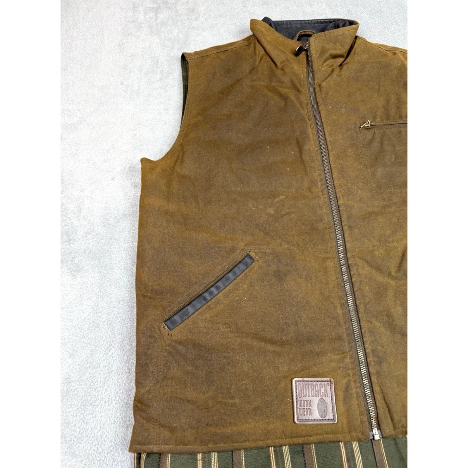Vintage Outback Trading Mens Oilskin Tin Waxed Canvas Workwear Fleece Lined Vet M Brown Size US M / EU 48-50 / 2 - 5 Thumbnail