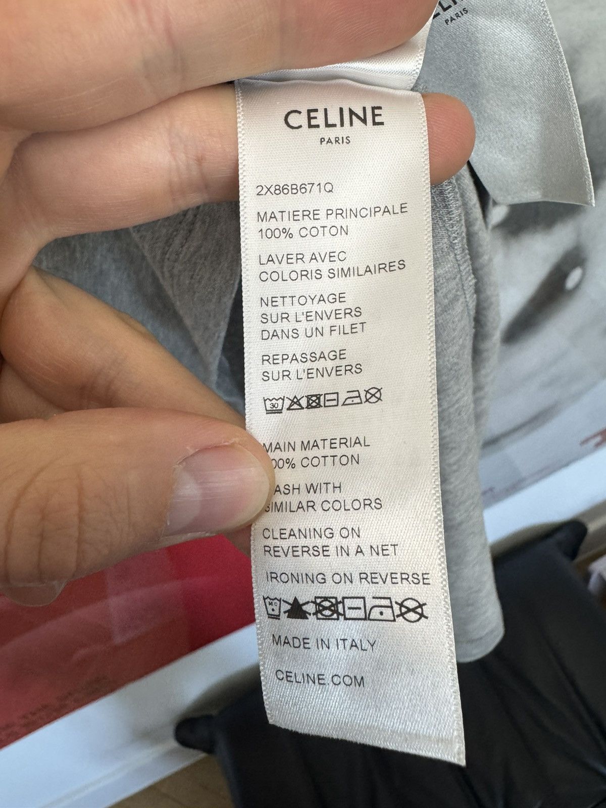 Celine Celine Designer Oversize Fit Gray Tee Flag Print Luxury Rare Size US S / EU 44-46 / 1 - 6 Thumbnail