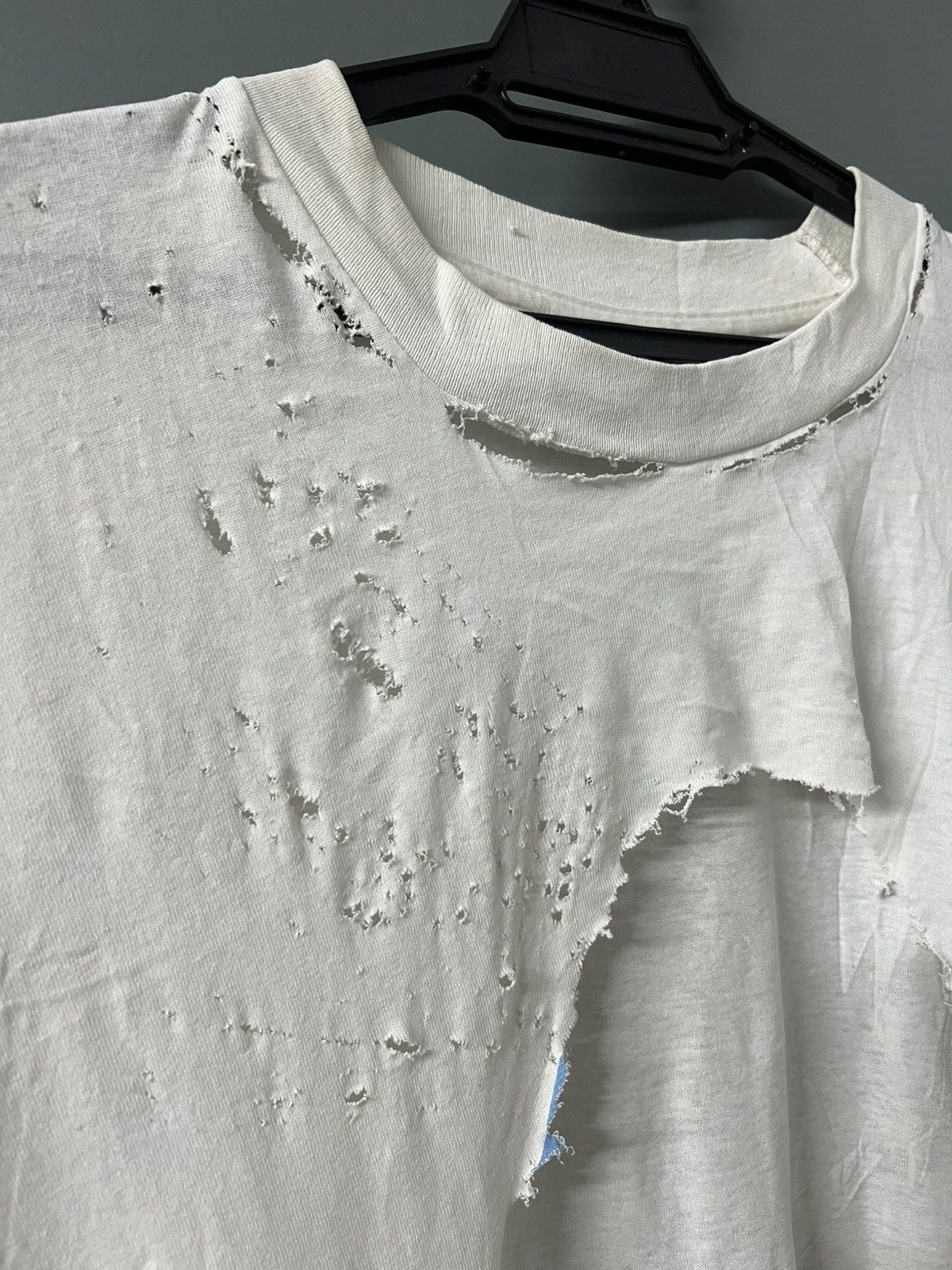 Vintage VINTAGE THRASHED FADED WHITE PLAIN PAPER THIN ERD GRUNGE Size US XL / EU 56 / 4 - 5 Thumbnail
