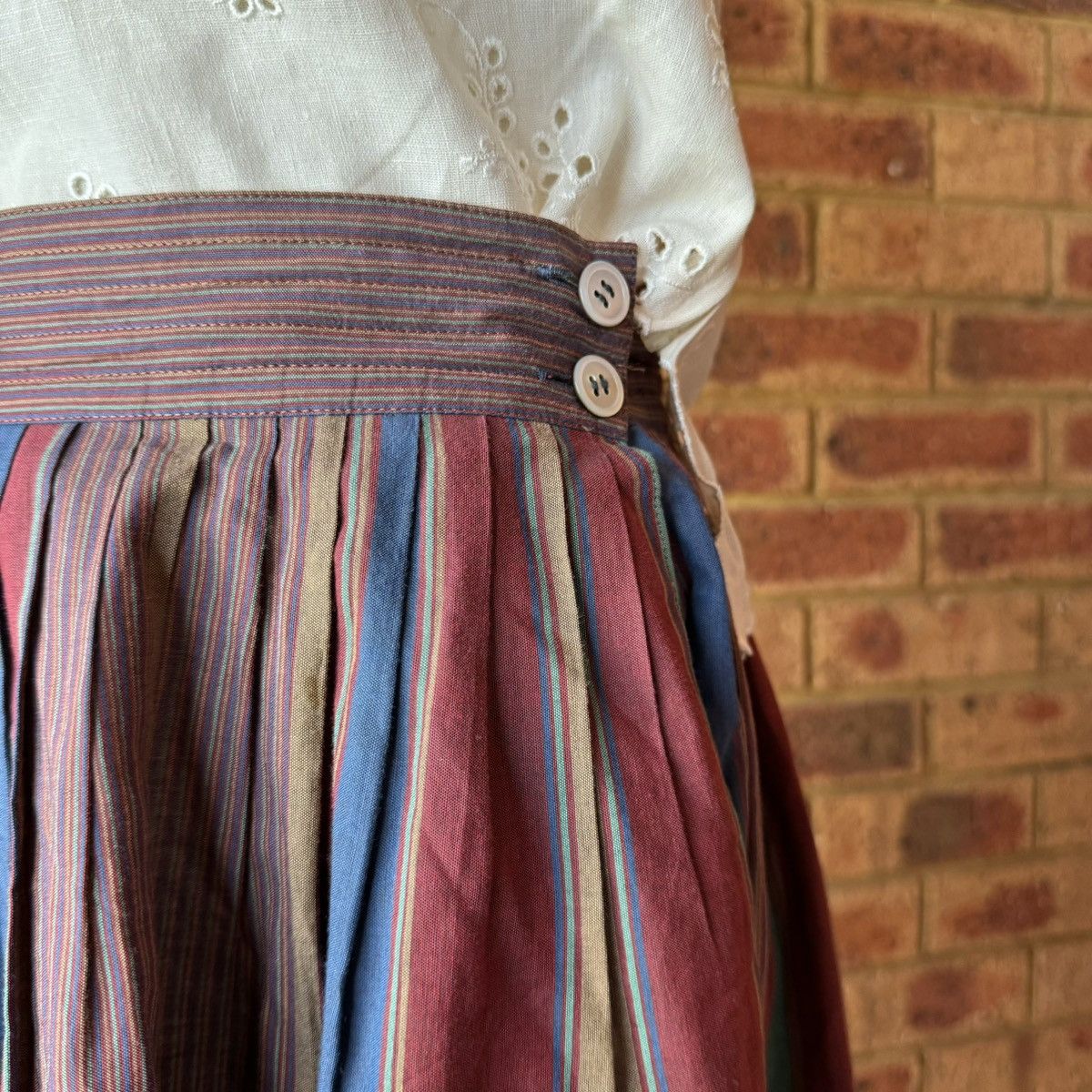 Calvin Klein × Vintage Calvin Klein midi striped skirt Size 28" / US 6 / IT 42 - 3 Thumbnail