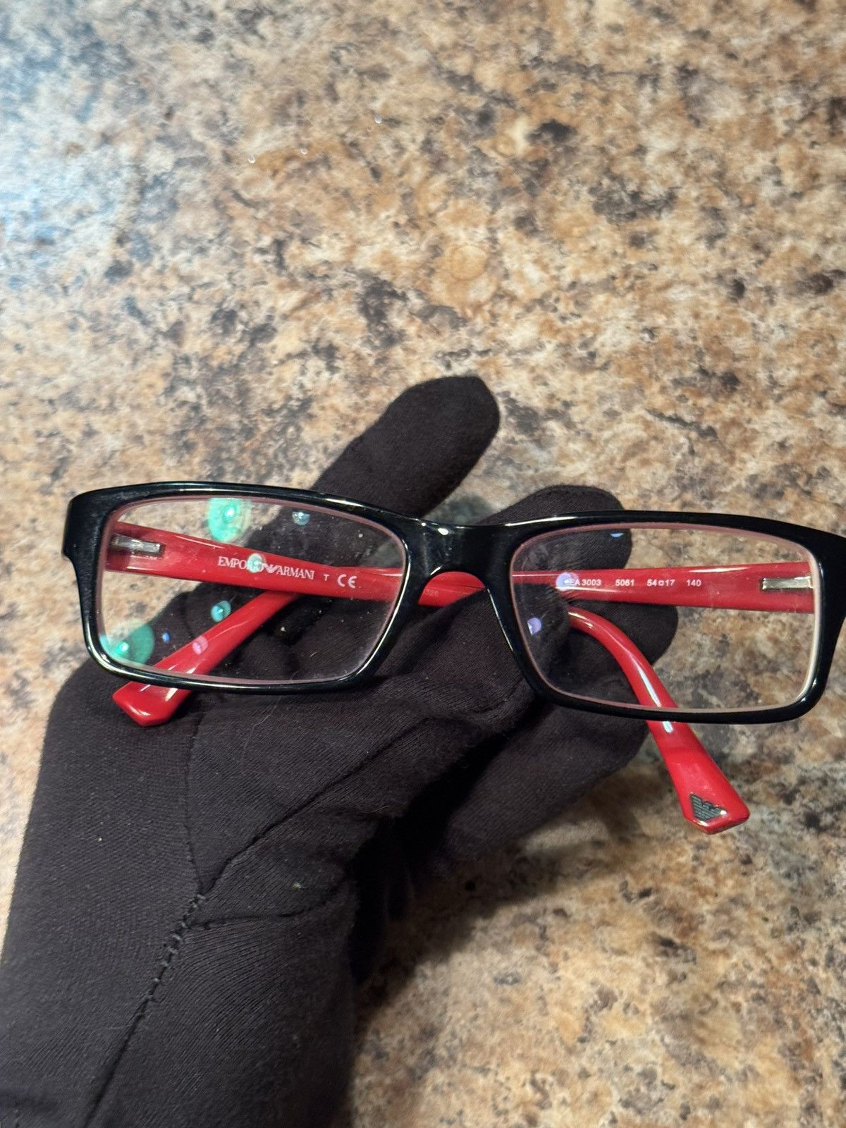 Emporio Armani Emporio Armani EA3003 Black & Red Optical Glasses Size ONE SIZE - 1 Thumbnail