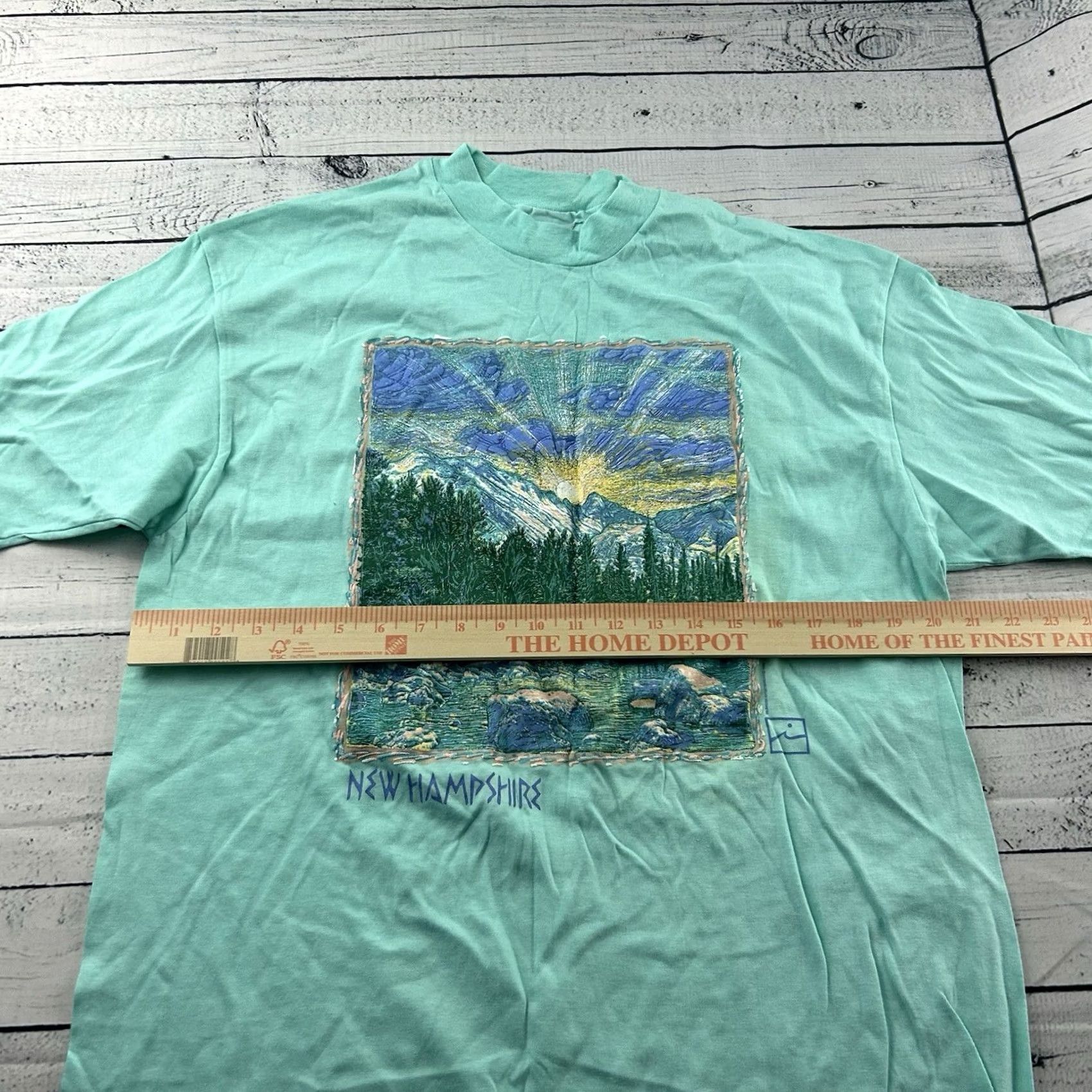 Hanes Vintage Hanes New Hampshire Short Sleeve T Shirt Men's XL Teal Green Size US XL / EU 56 / 4 - 6 Thumbnail