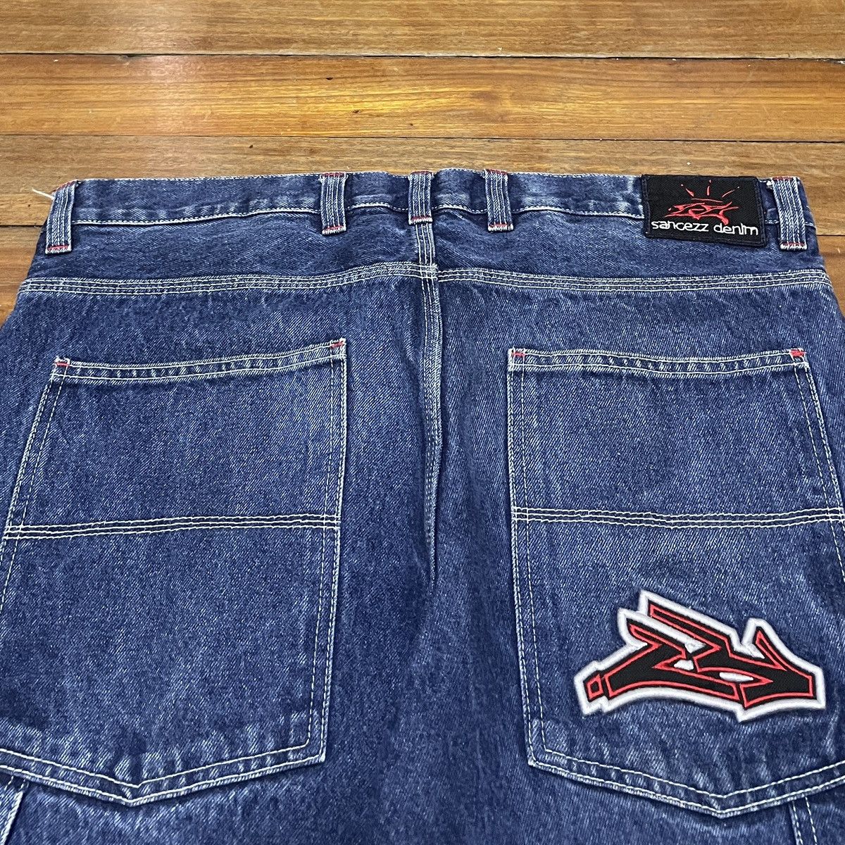 Rap Tees Very Rare Vintage Brand Sancezz Hip Hop Baggy Jeans 1990s Size US 38 / EU 54 - 4 Thumbnail