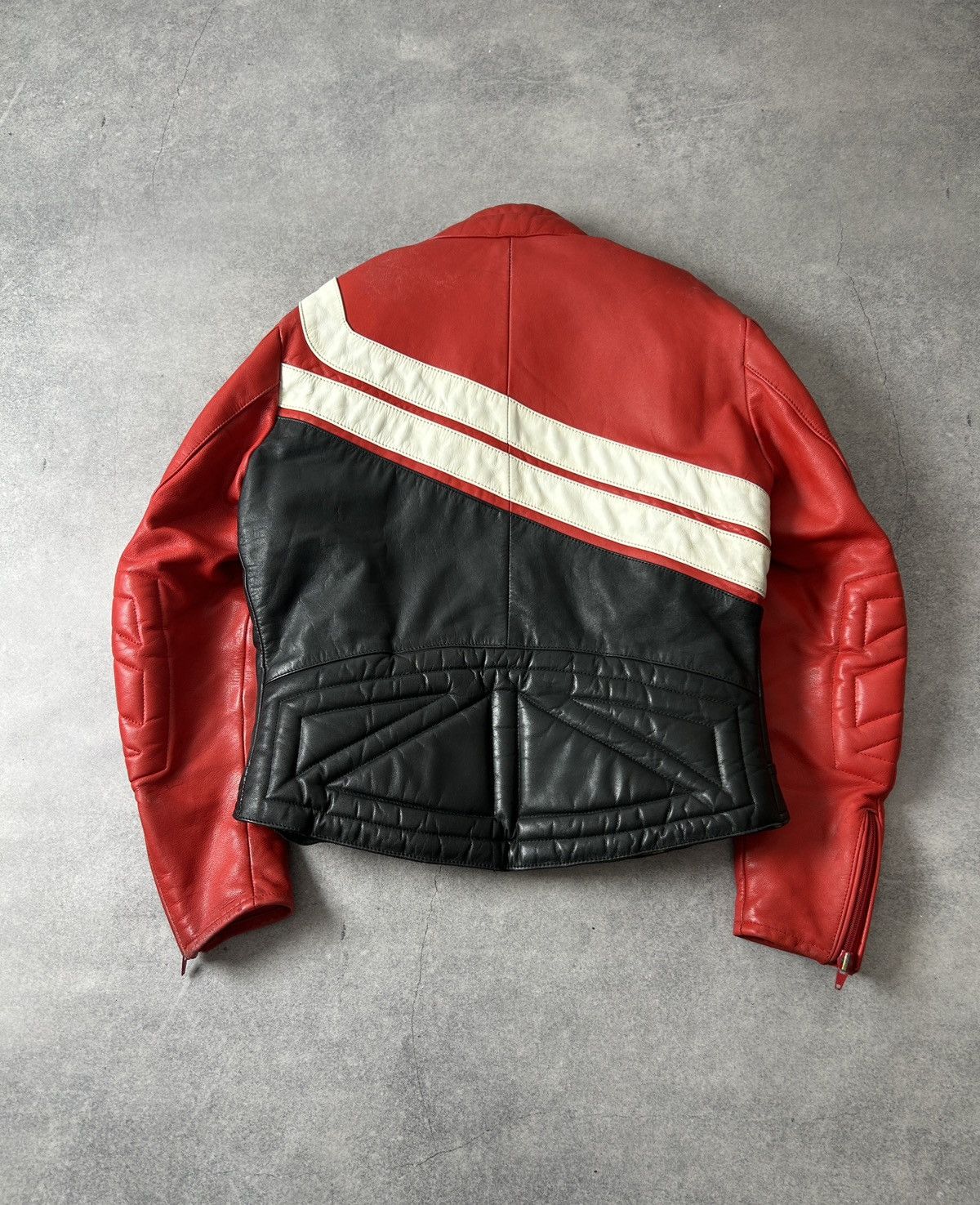 Genuine Leather Vintage IXS red Moto leather jacket mens 90s Size US M / EU 48-50 / 2 - 3 Thumbnail