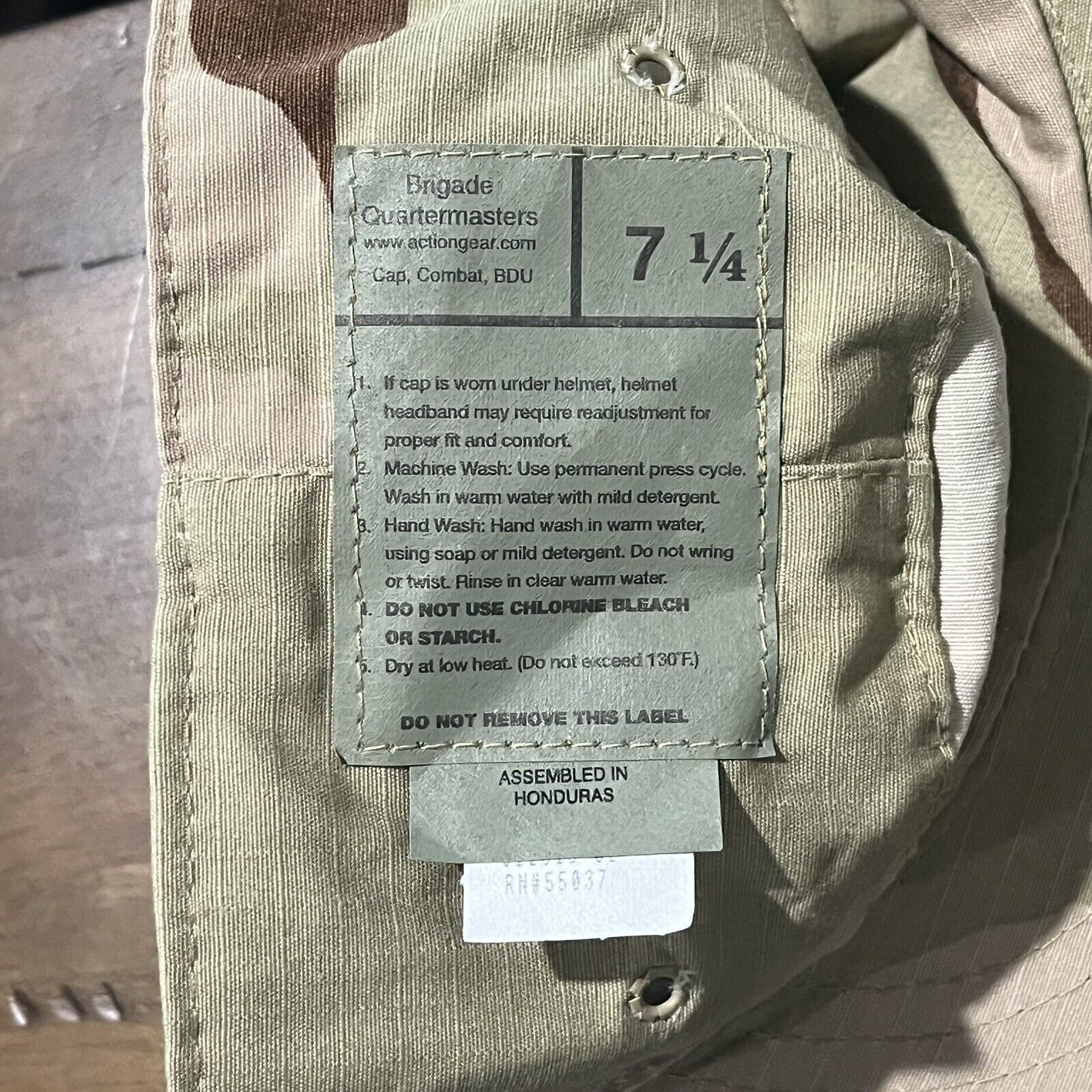 Other Brigade Quartermasters Hot Weather Cap BDU Desert Camo 7 1/4 Size ONE SIZE - 10 Thumbnail
