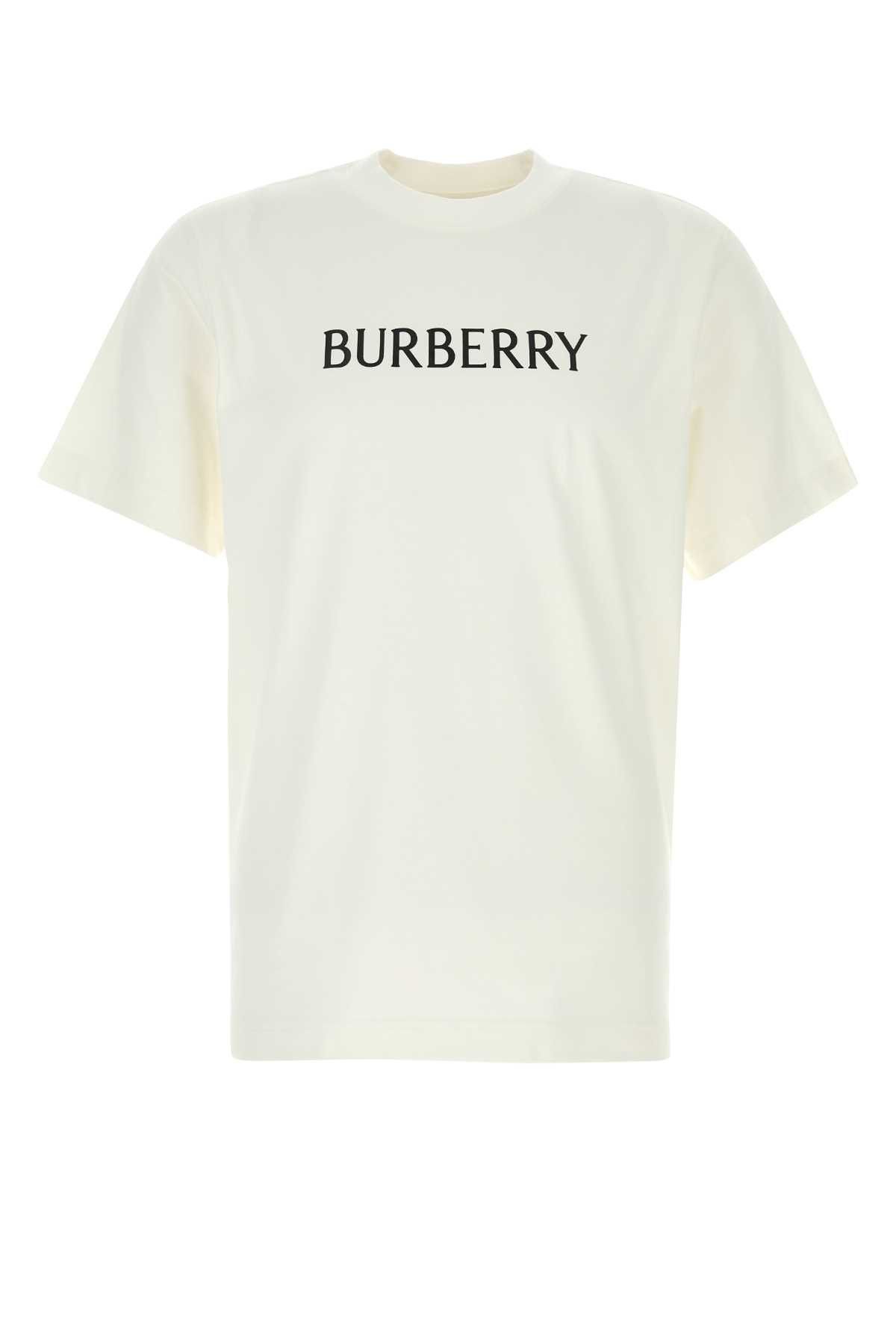 Burberry White Cotton T-Shirt Size US S / EU 44-46 / 1 - 1 Thumbnail