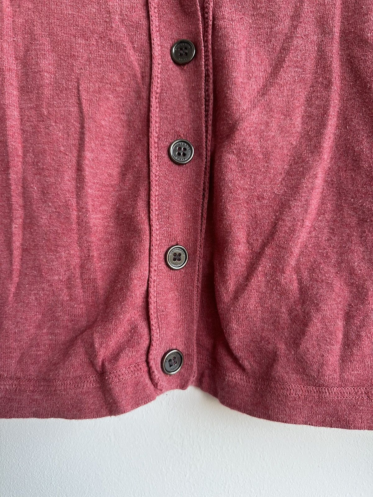 Burberry Burberry Brit Nova Check Neck Red Cardigan Long Sleeve Small Size S / US 4 / IT 40 - 6 Thumbnail