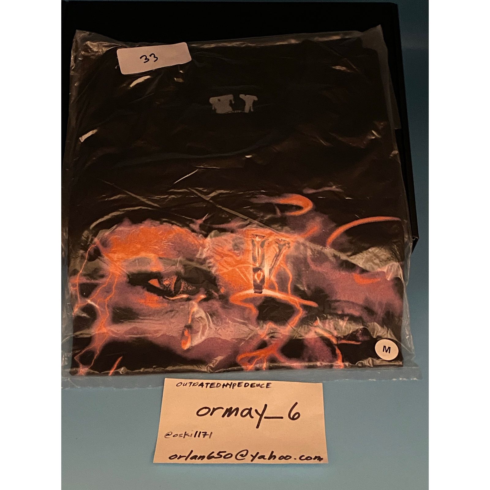 FW21 Vlone x Never Broke Again Eyes T-shirt sz M