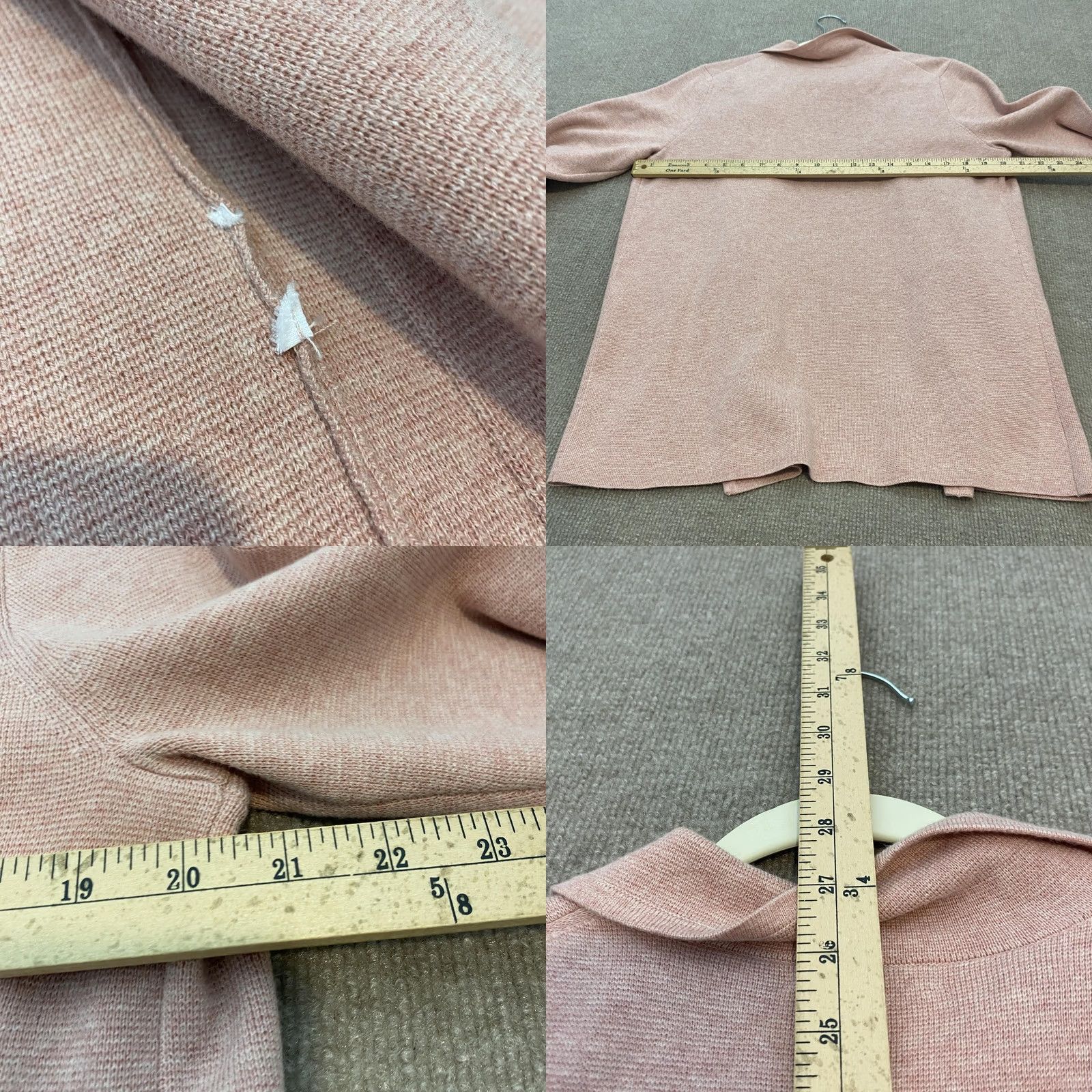 J.Crew J Crew Coatigan Womens XS Pink Knit Open Front Collared Pockets Jacket Size XS / US 0-2 / IT 36-38 - 8 Thumbnail