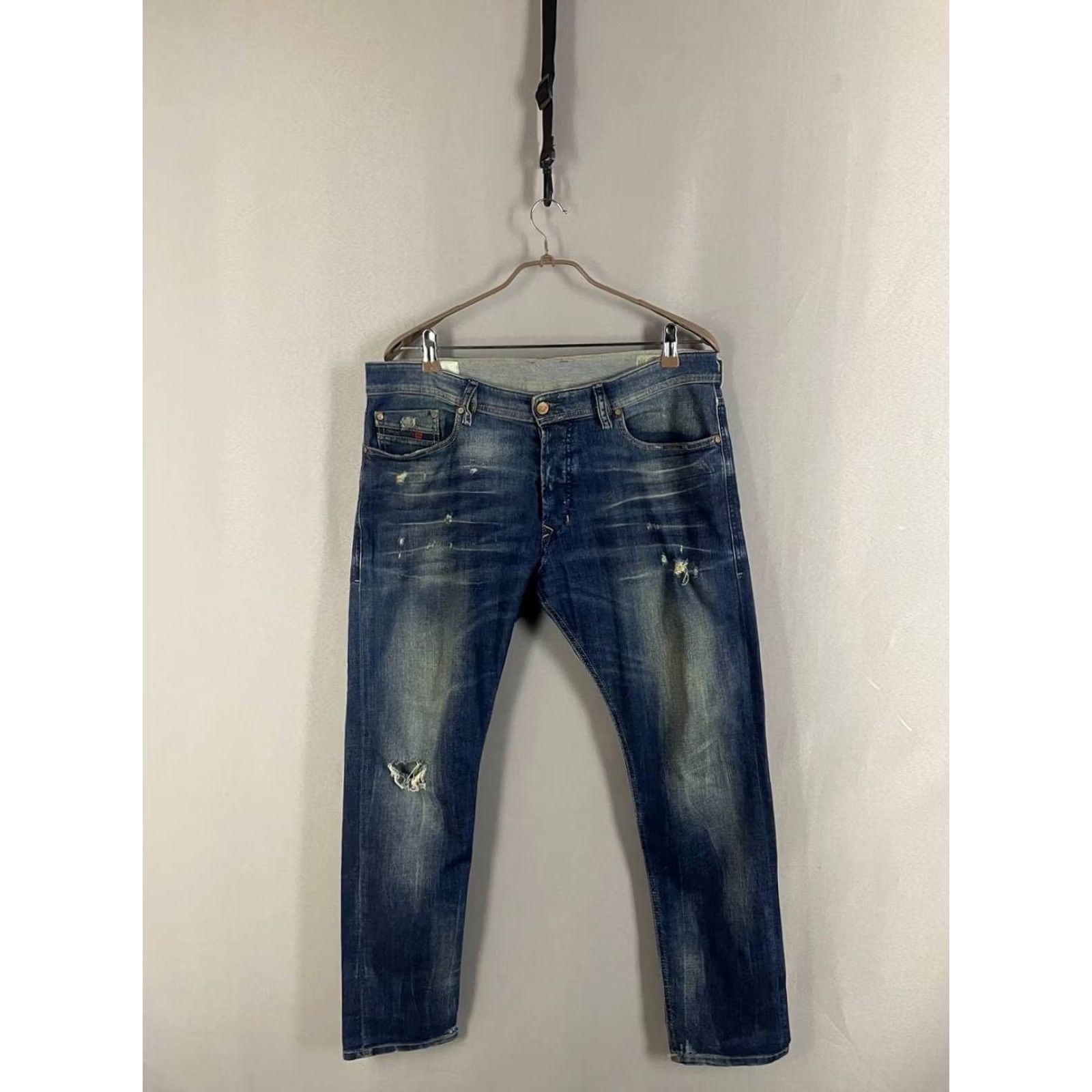 Diesel Diesel Jeans Tepphar Jeans Carrot Regular Blue Cotton Denim 5-Pocket 36w 29in Inseam Mens Standards Size US 32 / EU 48 - 4 Thumbnail