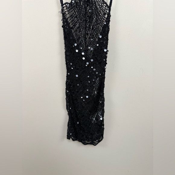 Coperni NEW Coperni PARIS Black Sequin Mesh mini Dress xs Size XS / US 0-2 / IT 36-38 - 7 Thumbnail