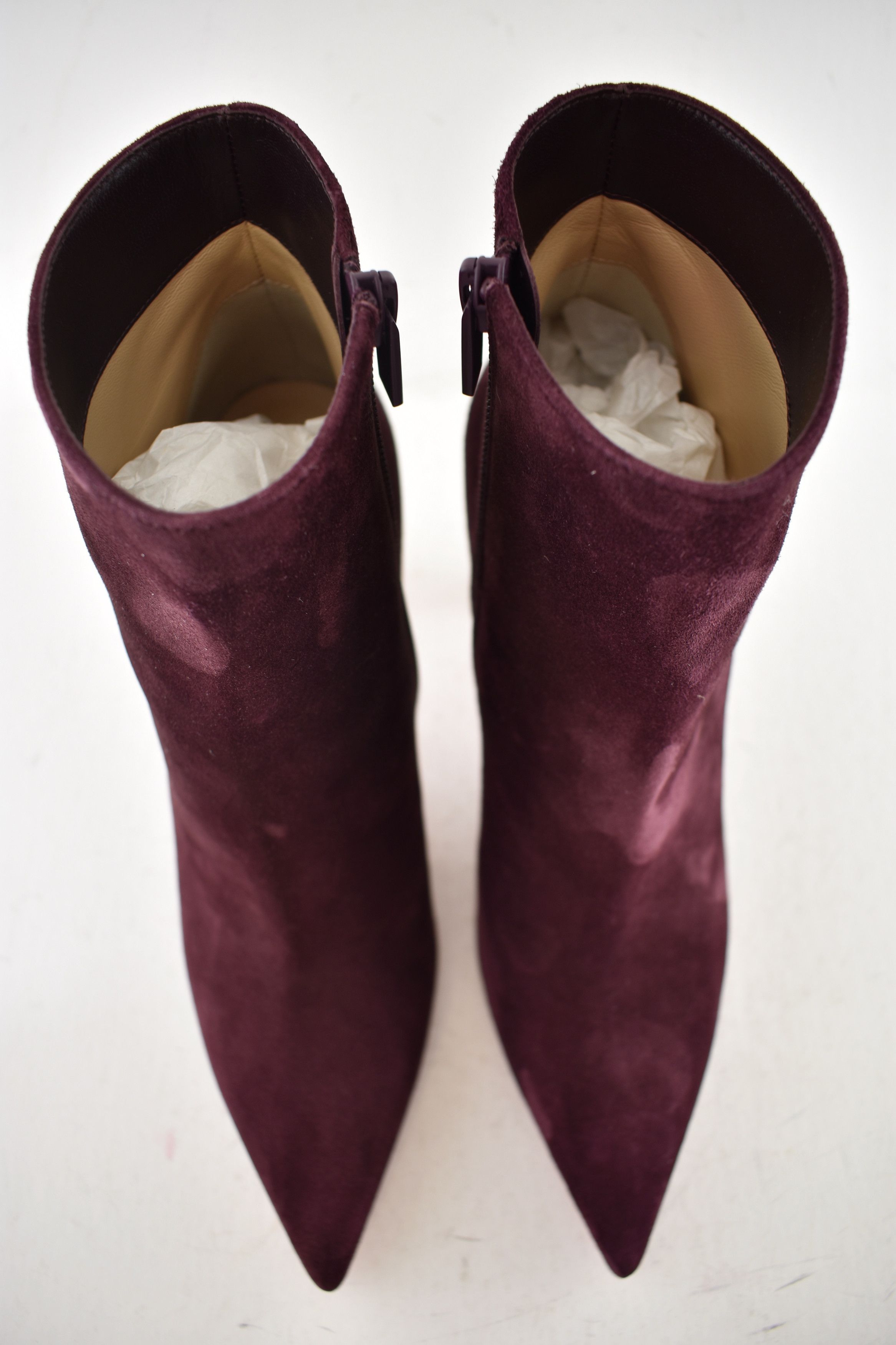 Christian Louboutin Vibella Booty 85 Amara Burgundy Red Pointed Heel Bootie 41 Size US 11 / IT 41 - 9 Thumbnail