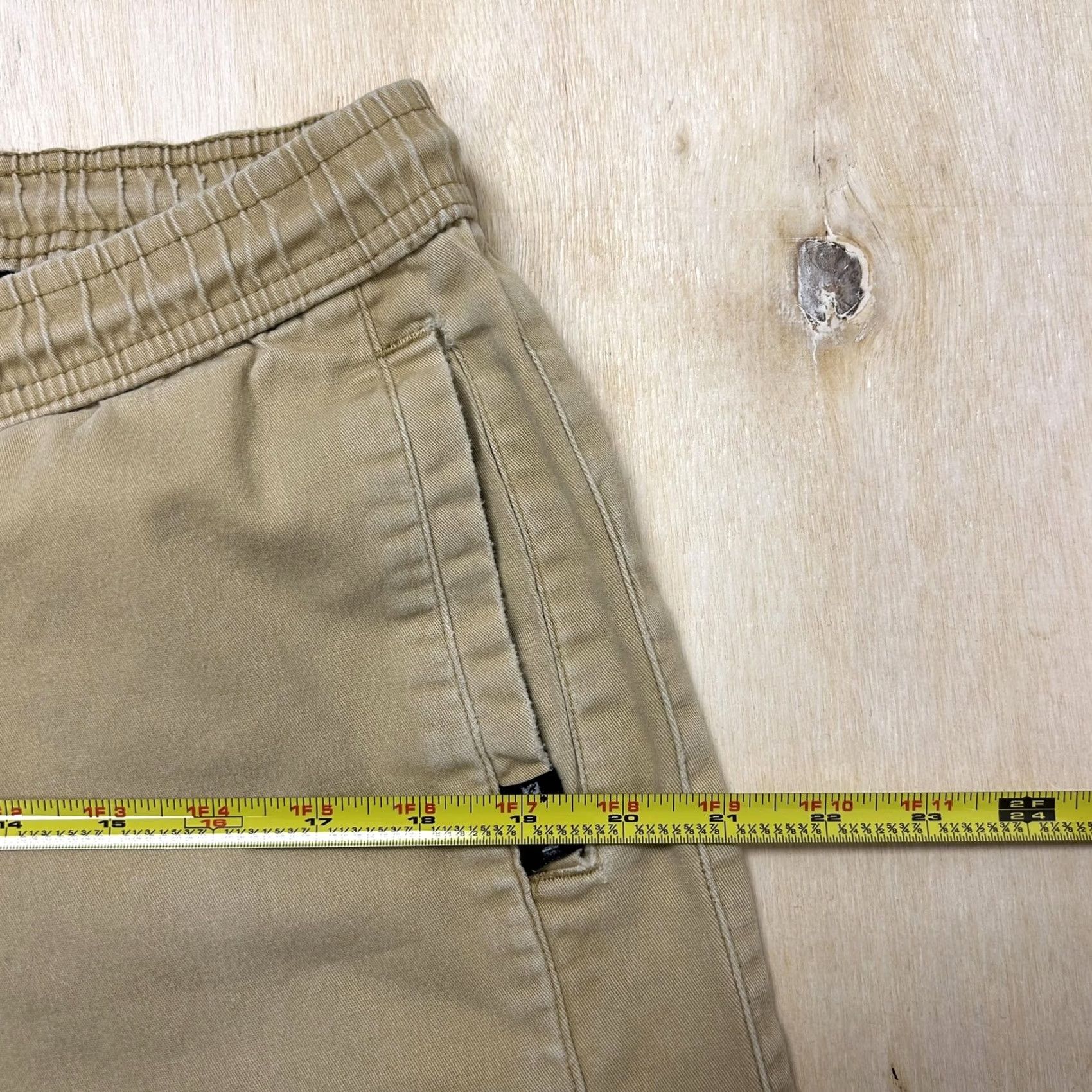 Vintage Tony Hawk Jogger Pants Mens Large Beige Canvas Elastic Waist Casual Stretch Size US 33 - 7 Thumbnail