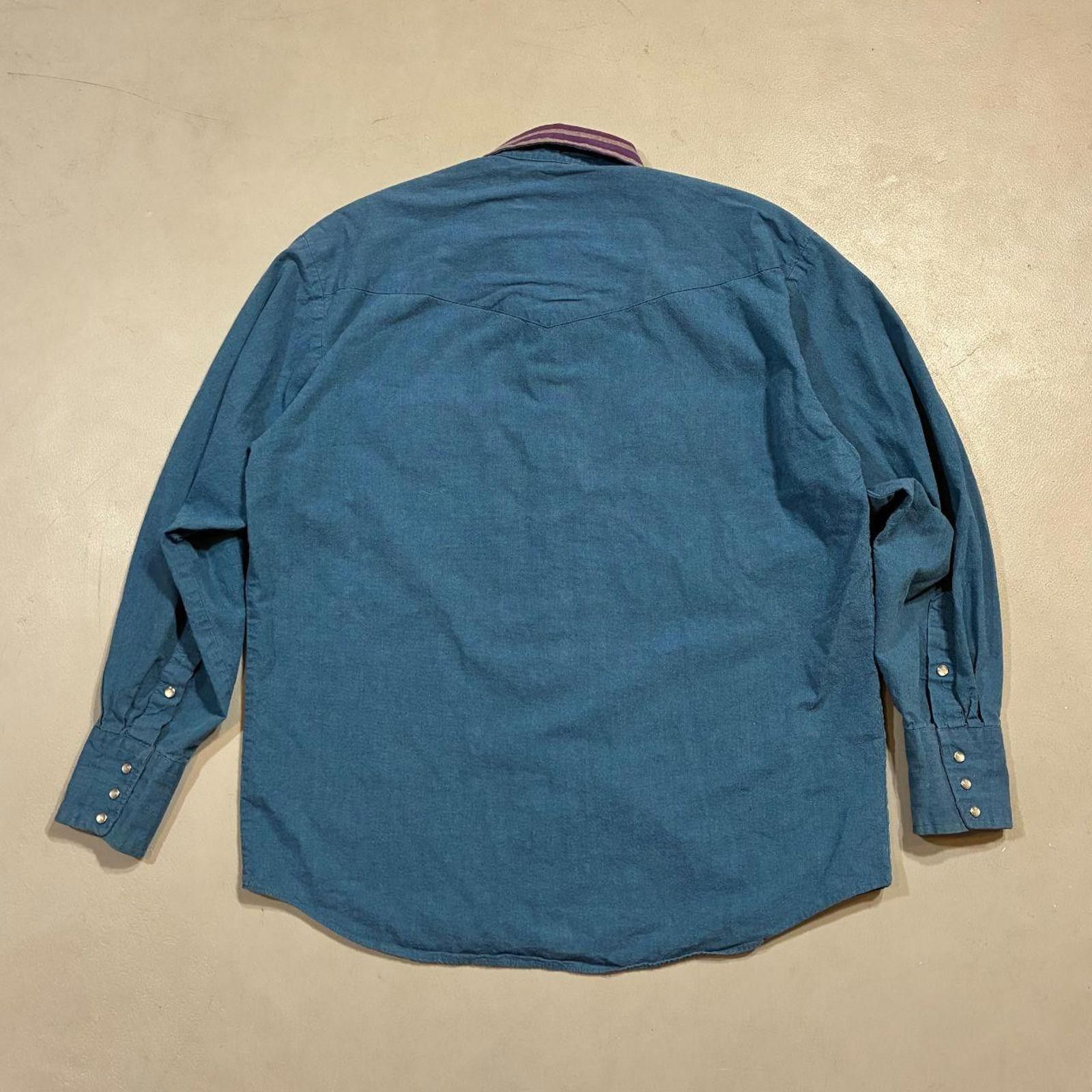 Roper Vintage Roper Rodeo Blue Western Pearl Snap Shirt Size US L / EU 52-54 / 3 - 4 Thumbnail