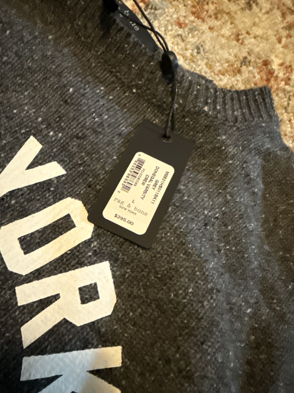Rag & Bone Rag & Bone "New York Tiger" Donegel Crewneck Sweater Size US L / EU 52-54 / 3 - 3 Thumbnail
