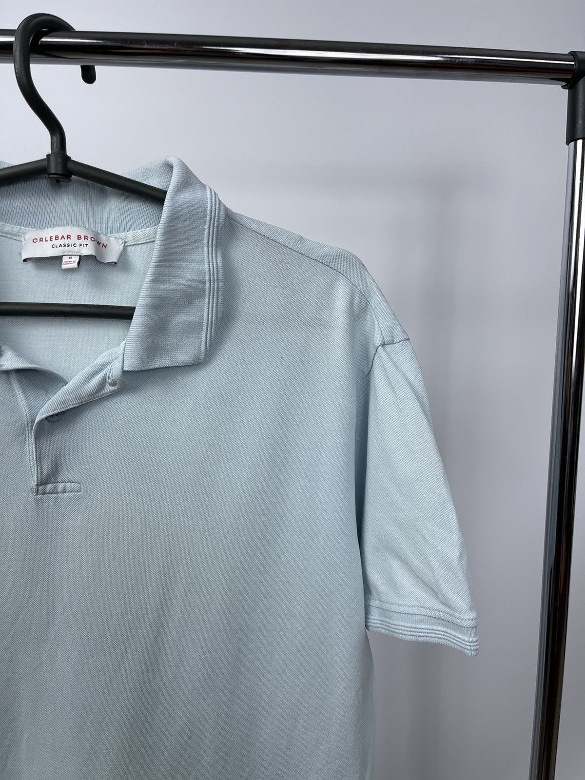 Orlebar Brown Orlebar Brown Polo Size M Blue Solid Made in Portugal Size US M / EU 48-50 / 2 - 2 Thumbnail