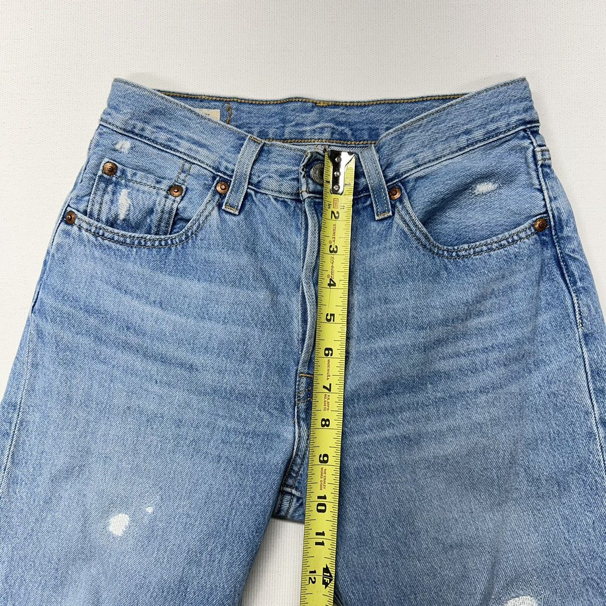 Levi's Levis Premium Jeans Blue 501 Straight Original Denim Ripped Size 25" / US 0 / IT 36 - 23 Thumbnail