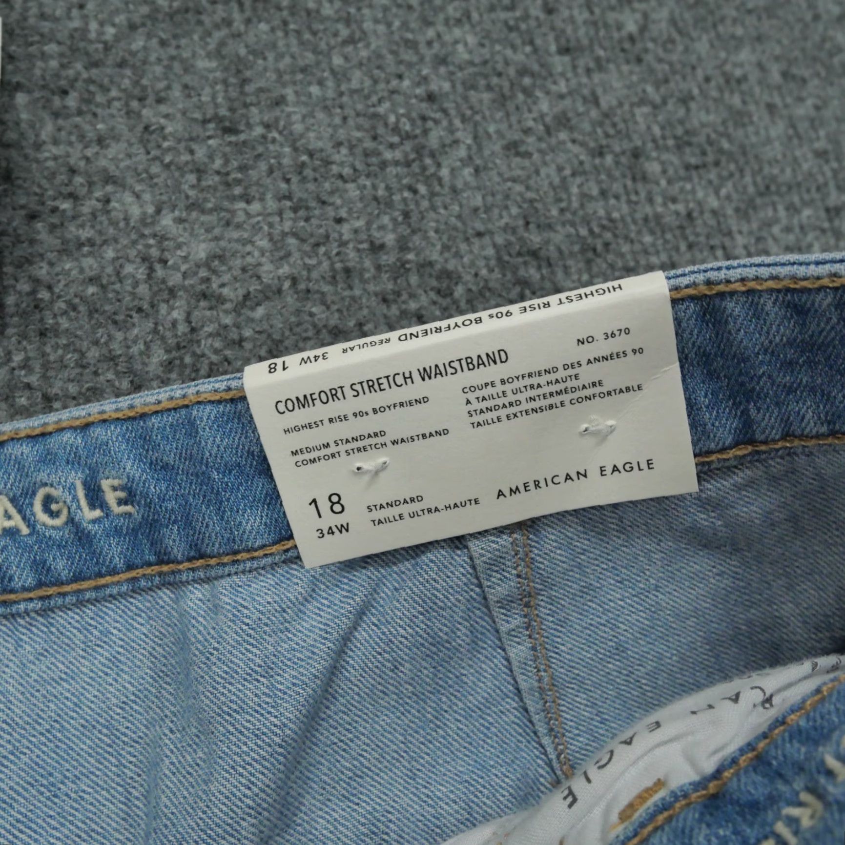 American Eagle Outfitters VINTAGE American Eagle Outfitters Jeans Women's 18 Blue Denim High Rise Boyfriend 90s Distressed 5-Pocket Design Jeans Womens Size 24" / US 00 / IT 34 - 5 Thumbnail