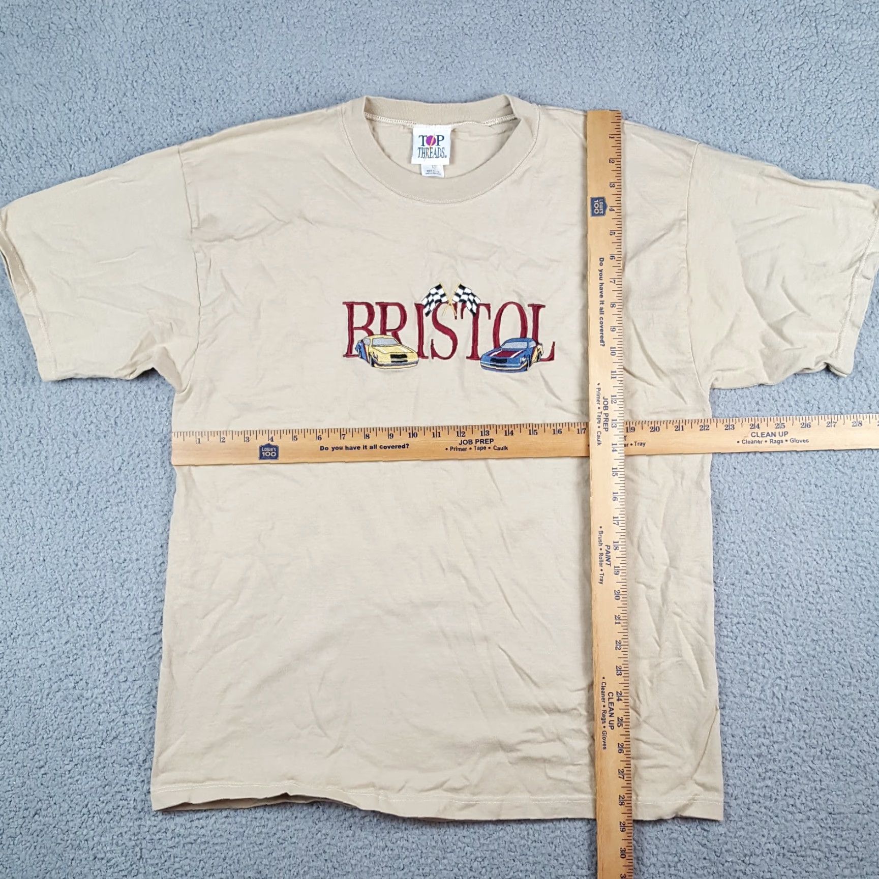 NASCAR VINTAGE Bristol Motor Speedway NASCAR Embroidered Cars Men's Size L Race T Shirt Size US L / EU 52-54 / 3 - 8 Thumbnail