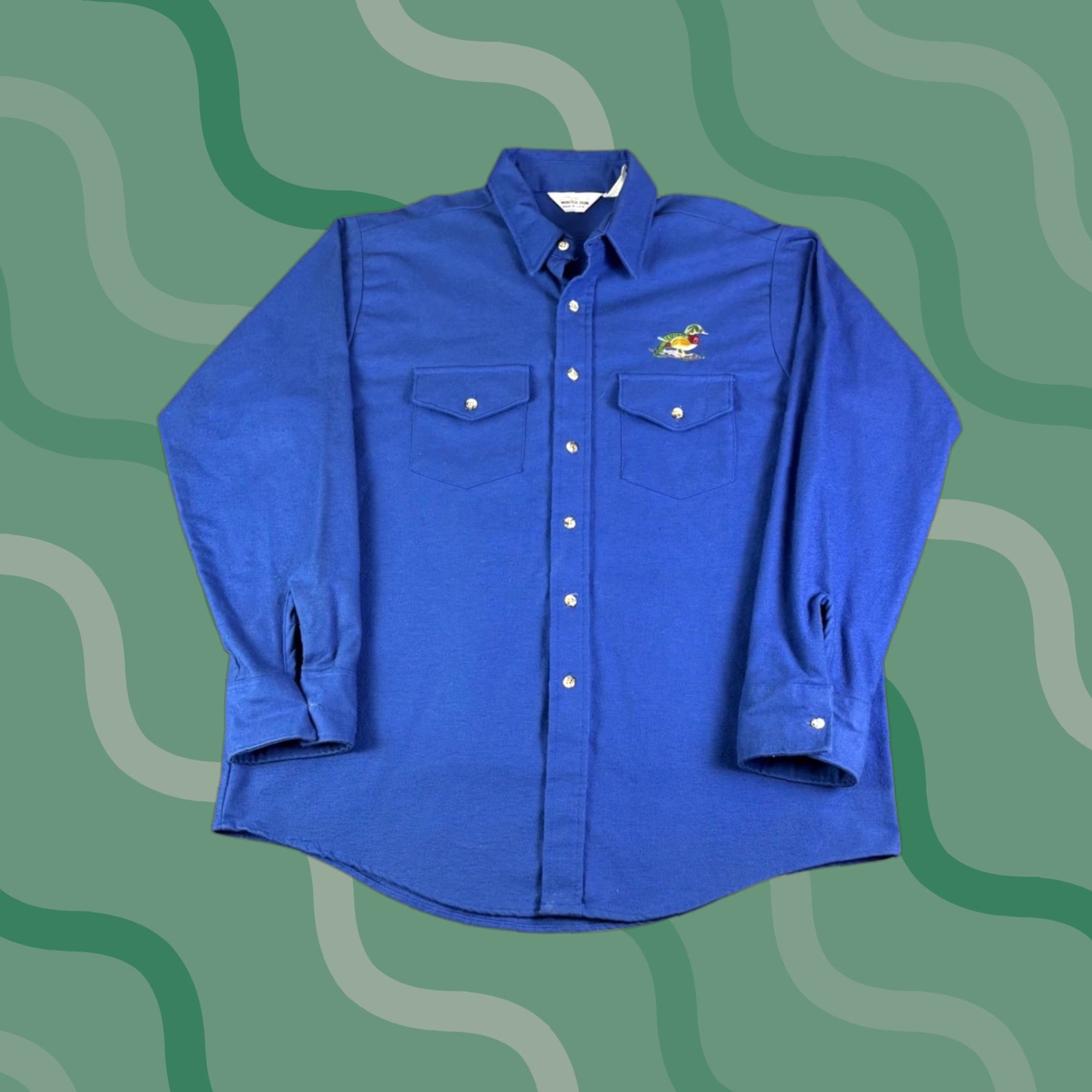 Vintage VINTAGE Winter Run Shirt XL Blue Embroidered Button-Up Casual Workwear USA 90s Mens Size US XL / EU 56 / 4 - 1 Thumbnail