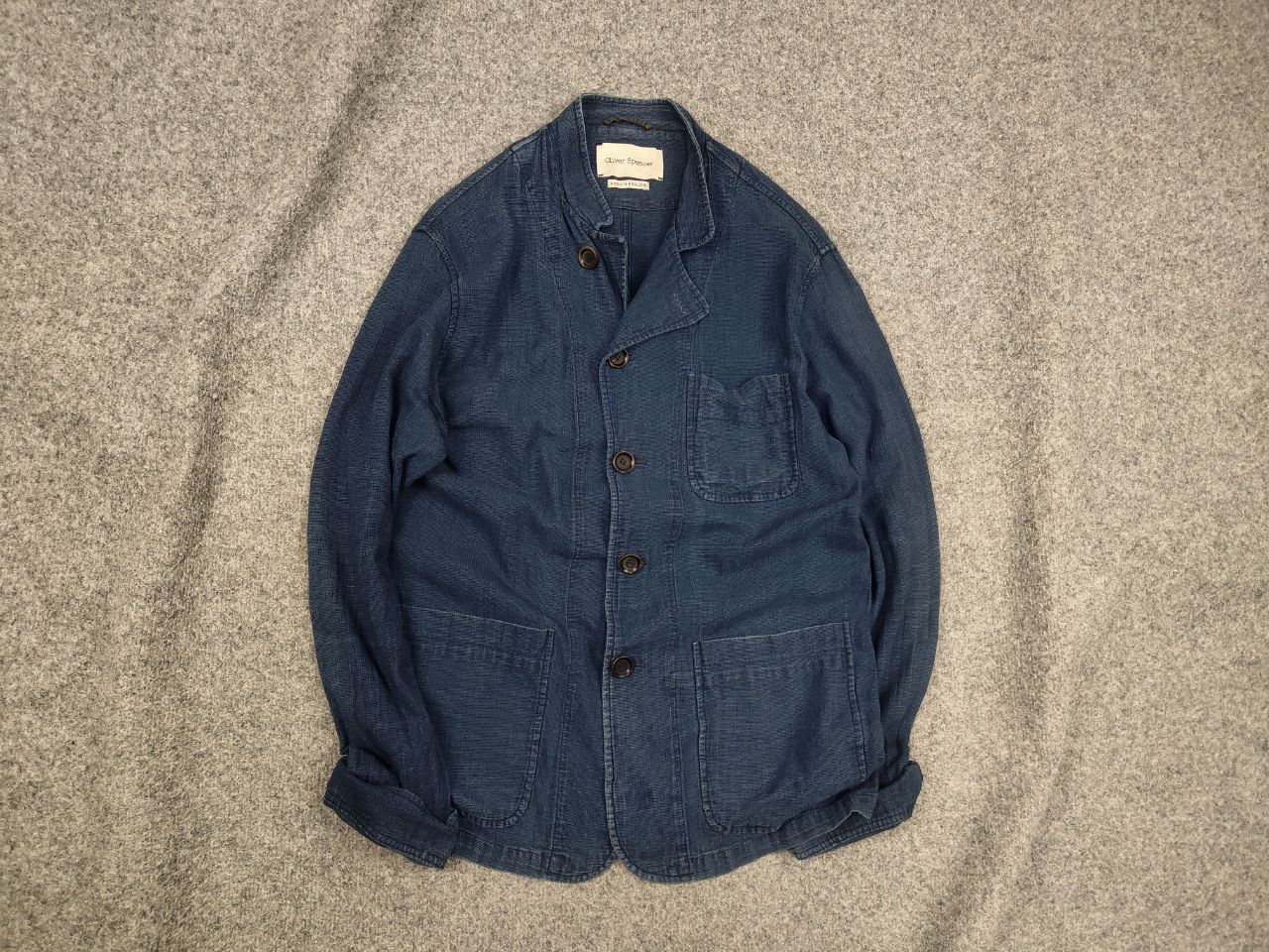 Oliver Spencer Oliver Spencer Design Cotton Faded Light overshirt Jacket Size US S / EU 44-46 / 1 - 1 Thumbnail