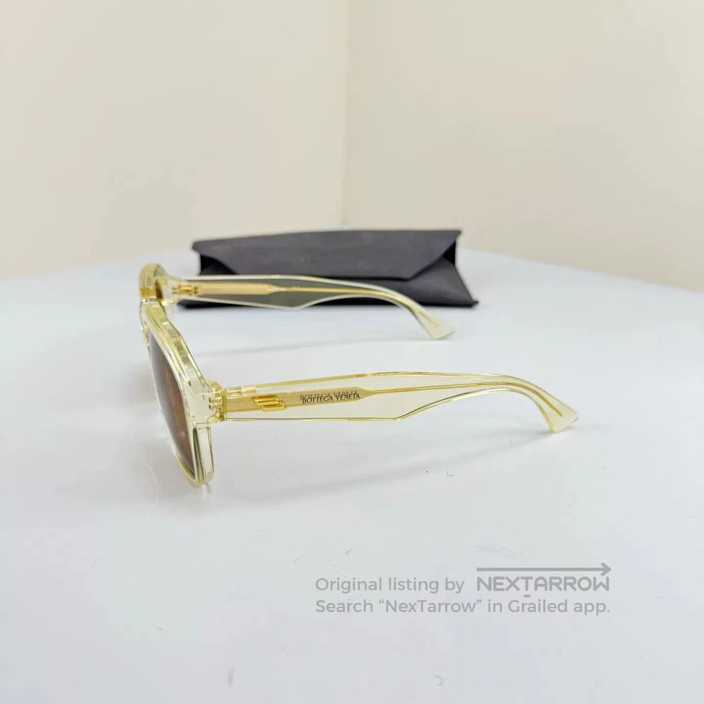 Bottega Veneta Bottega Veneta Gold-Letter Sunglasses. Size ONE SIZE - 6 Thumbnail
