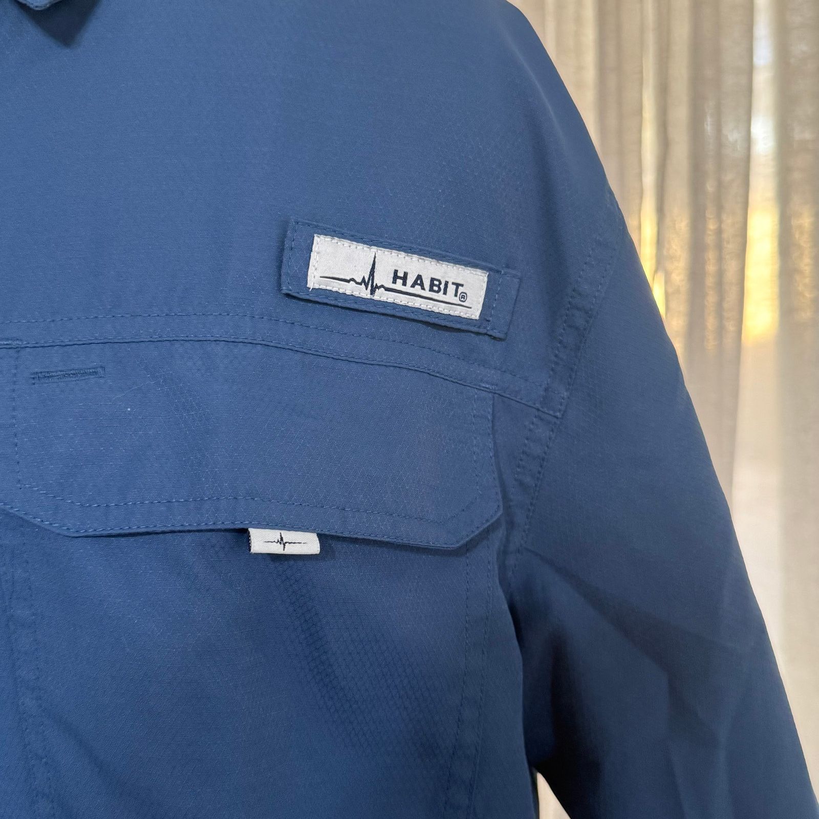 Other Habit Navy Performance Fishing Shirt | Sz M Size US M / EU 48-50 / 2 - 3 Thumbnail