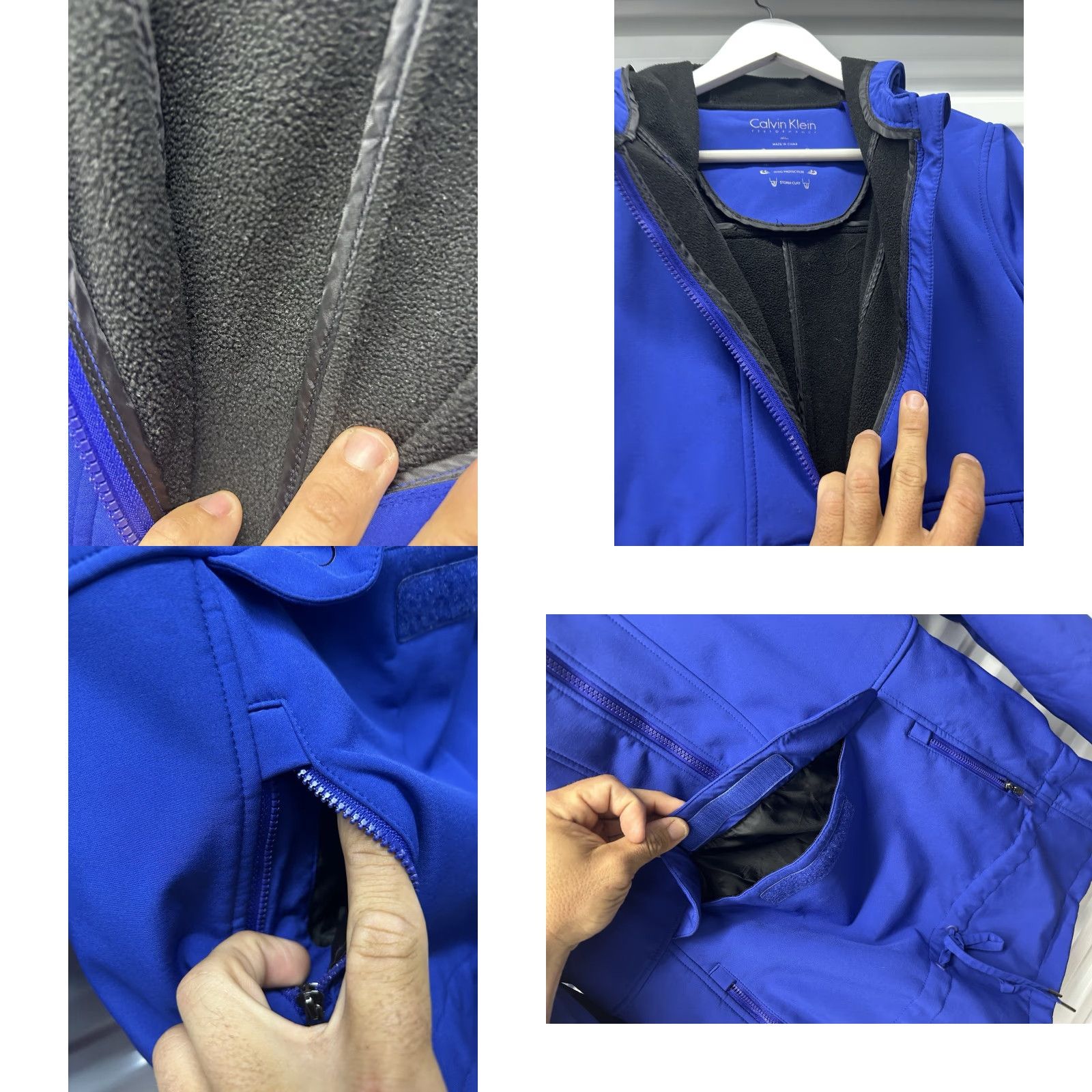 Calvin Klein Calvin Klein Performance Jacket 1/4 Zip Unisex Adults Long Rain Coat S Royal Blue Quick Dry Pockets Polyester Fleece Athletic Size US S / EU 44-46 / 1 - 8 Thumbnail