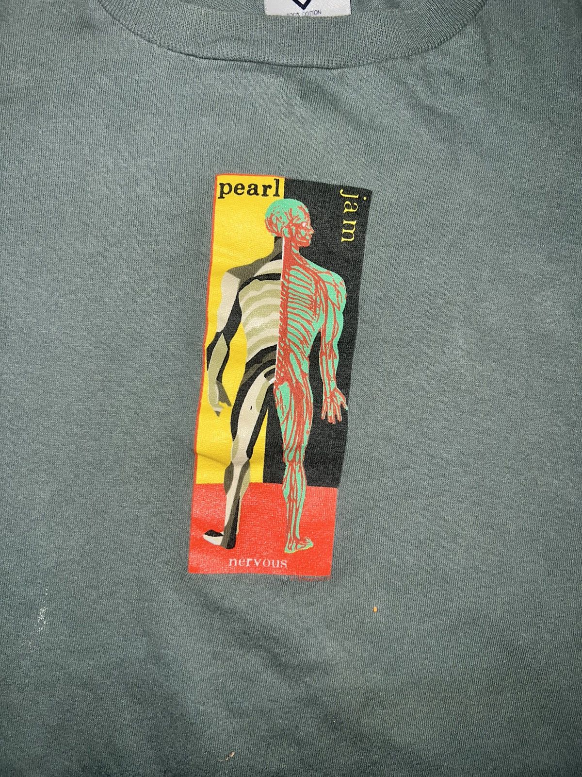 Vintage VTG Pearl Jam Nervous 70 % 90's(Size L.) Size US L / EU 52-54 / 3 - 2 Thumbnail