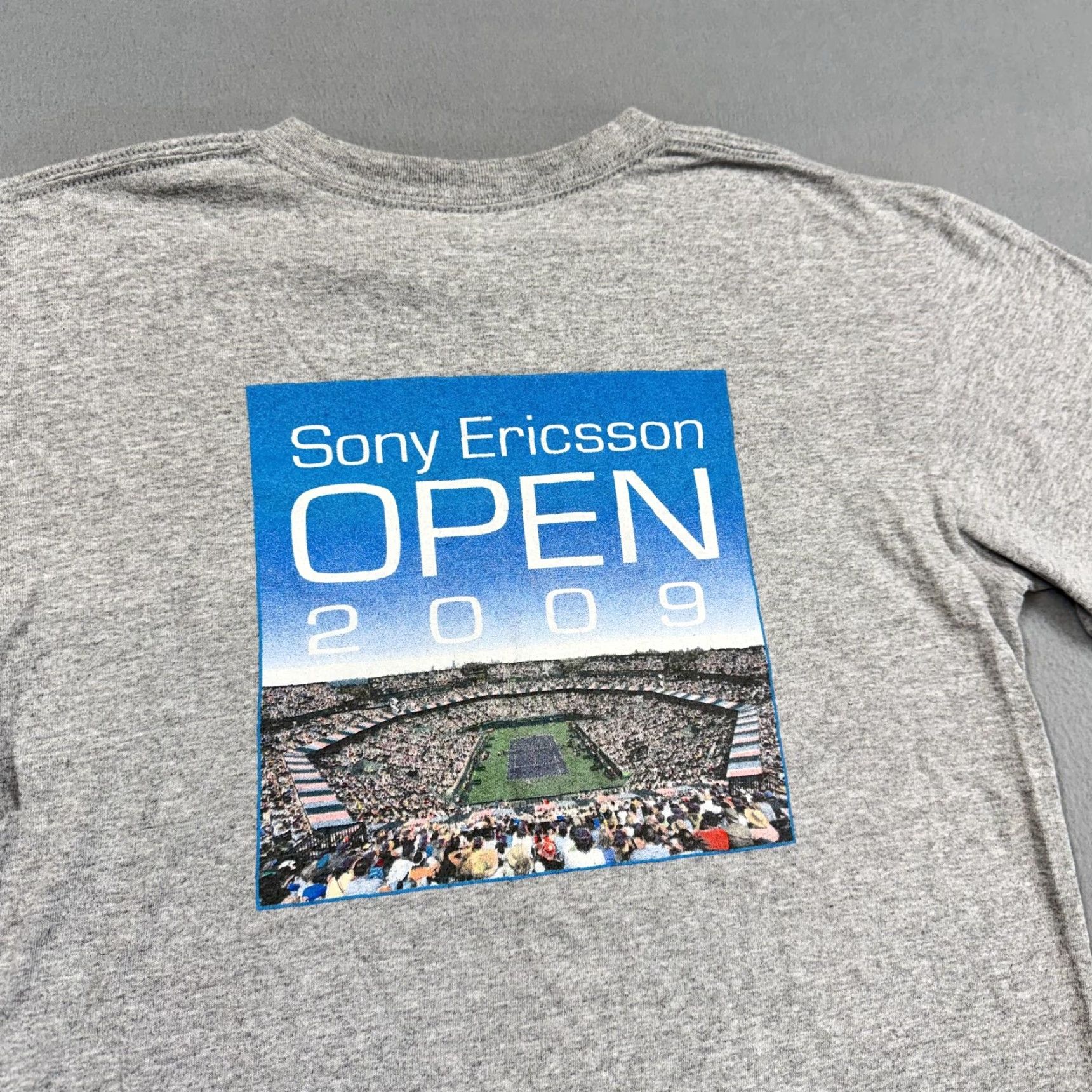 Fila FILA Shirt Mens Medium Gray Sony Ericsson Open 2009 Tennis Graphic Tee Event Size US M / EU 48-50 / 2 - 2 Thumbnail