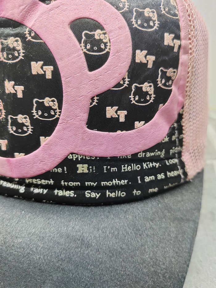 Anime Vintage Hello Kitty Trucker Cap Hat Size ONE SIZE - 3 Thumbnail