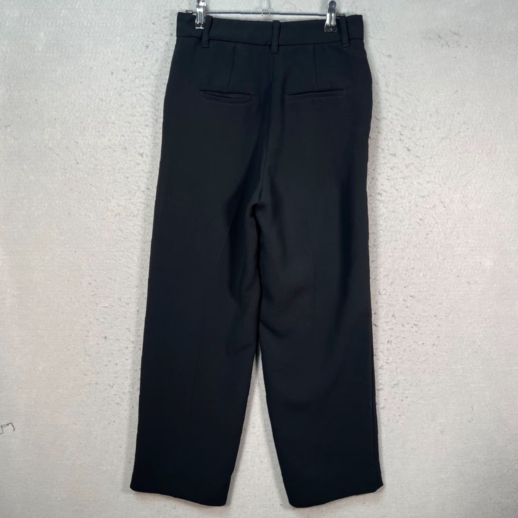 Vintage Wilfred Womens 4 Black Pleated High-Waist Trousers 100% Polyester Pants Dress Pants Women Size 27" / US 4 / IT 40 - 2 Thumbnail