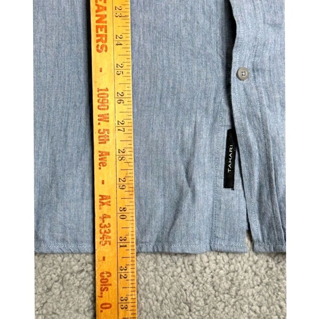 Vintage Tahari Flannel Shirt Mens 2XL Blue Long Sleeve Button-Up Button-Up 100% Fine Cotton Size US XXL / EU 58 / 5 - 7 Thumbnail