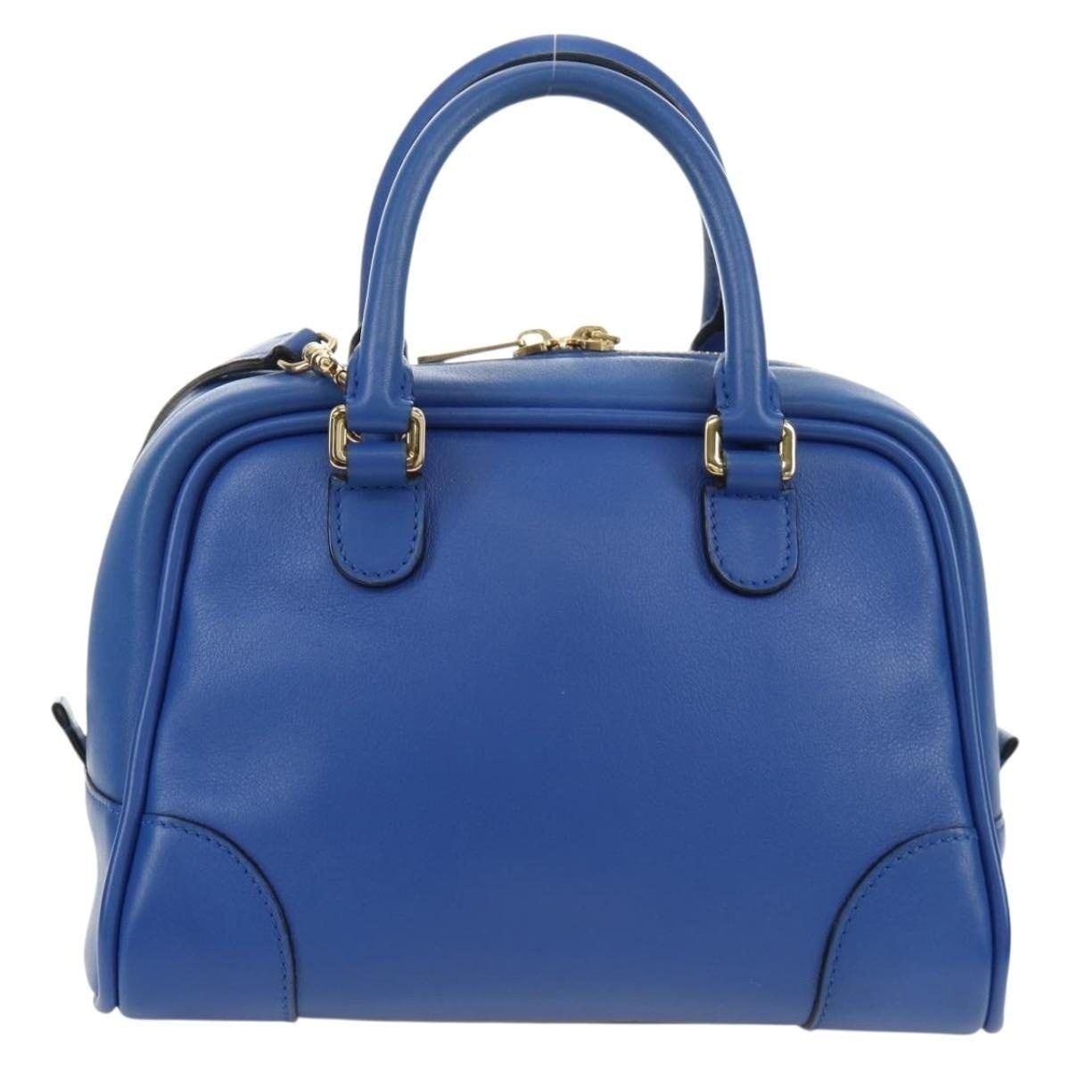 Loewe Loewe Classic Calfskin Amazona 75 Handbag Blue Size ONE SIZE - 3 Thumbnail
