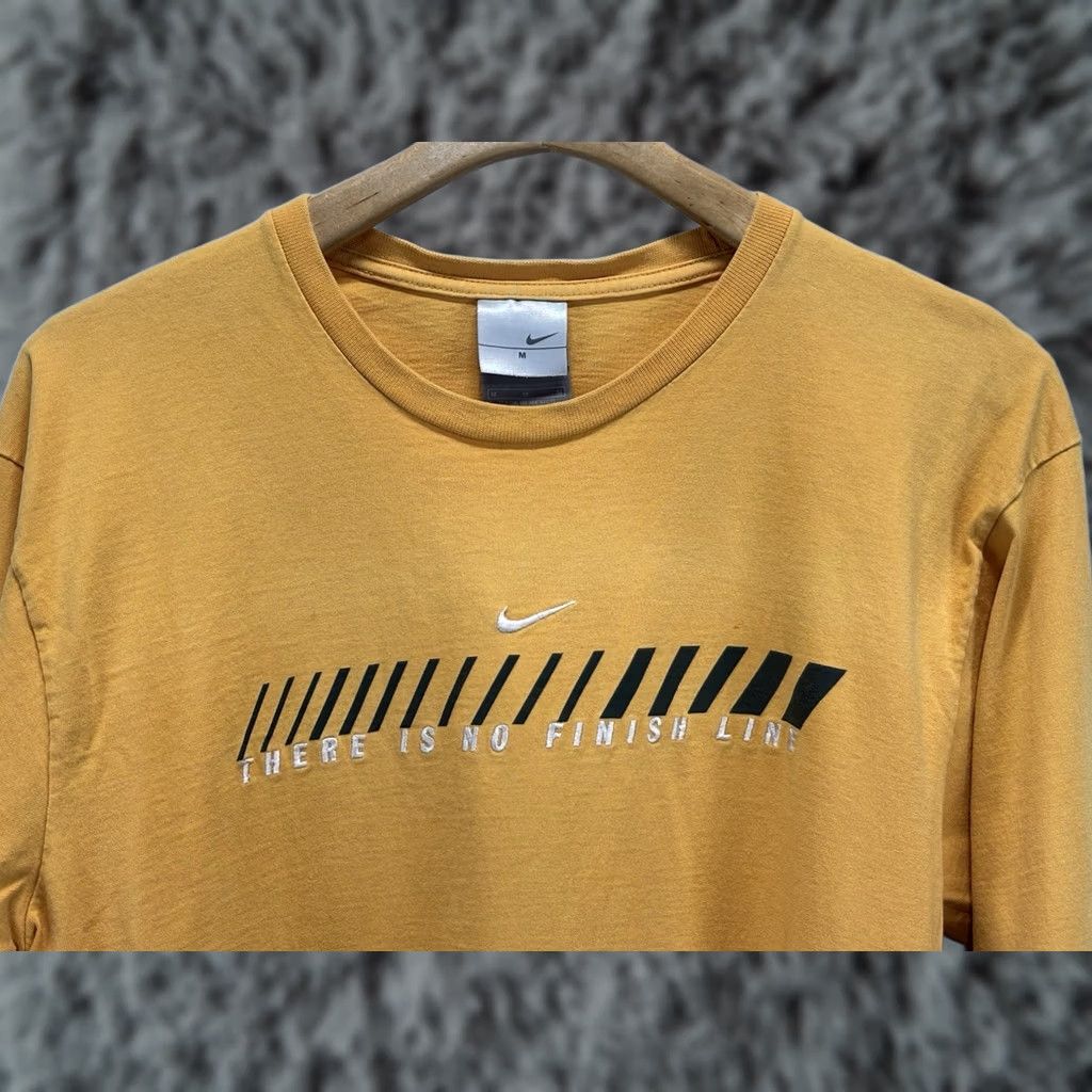Nike VINTAGE Nike Tshirt Long Sleeve M Yellow Embroidered Center Swoosh Y2K Men’s Size US M / EU 48-50 / 2 - 1 Thumbnail