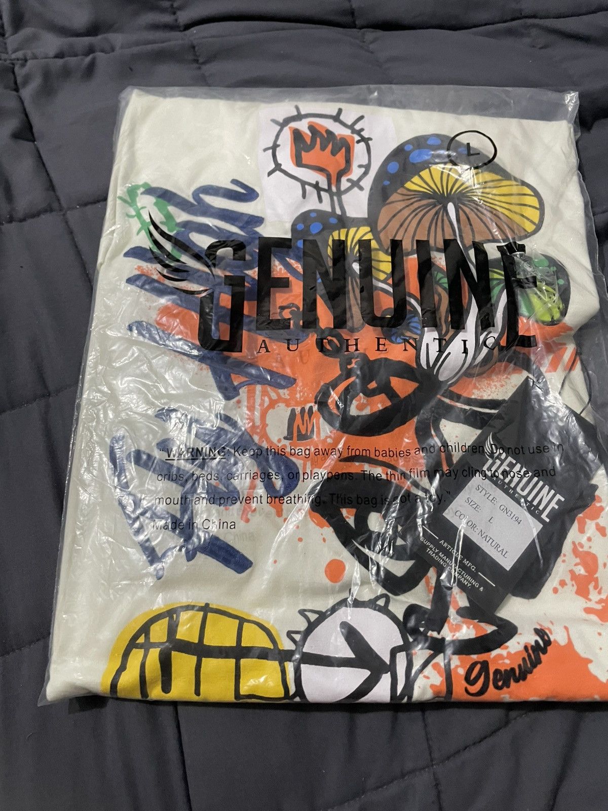Other GENUINE GRAPHIC T-SHIRT NATURAL - GN3194 Large Size US L / EU 52-54 / 3 - 1 Thumbnail