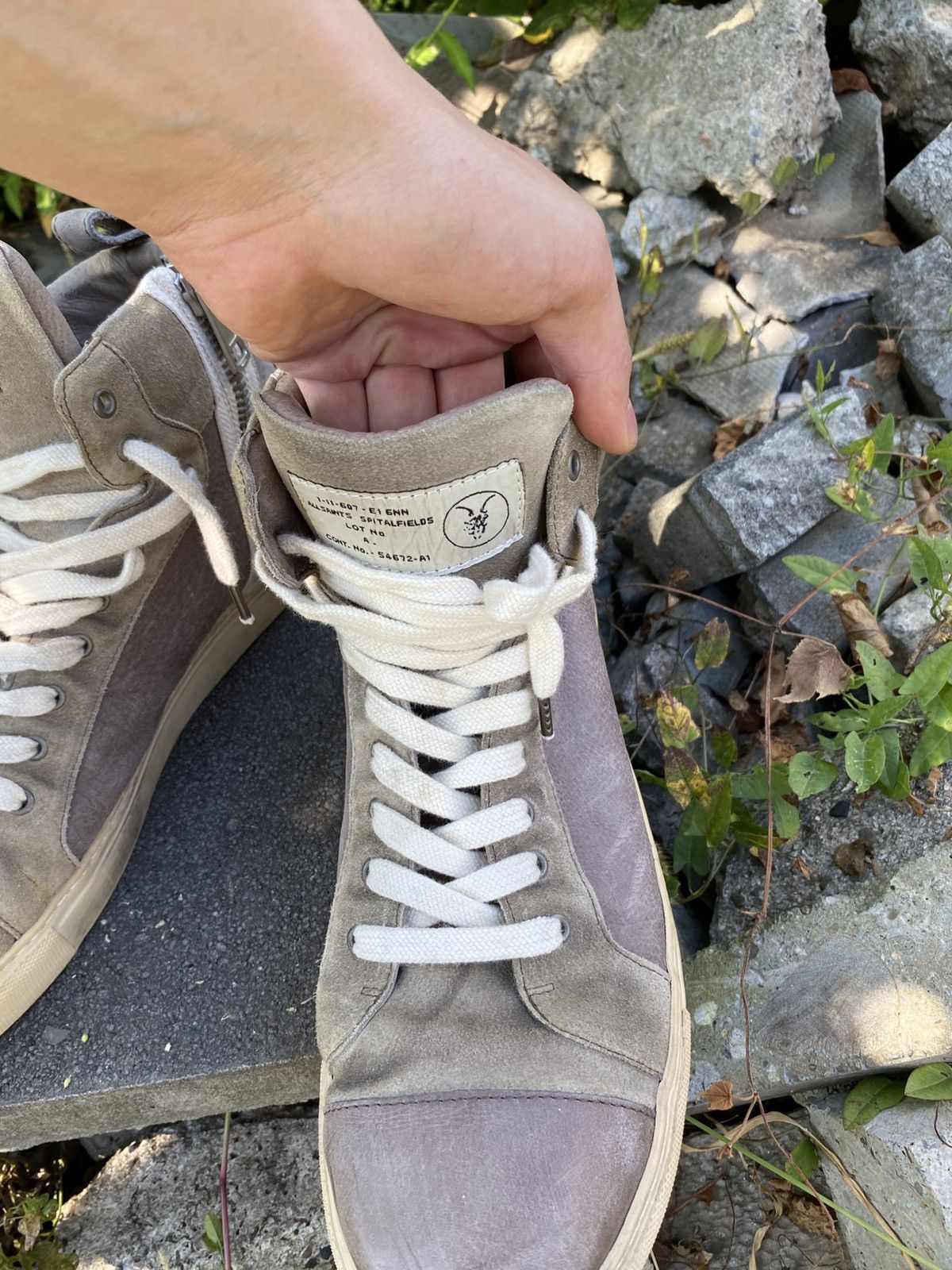 Allsaints All saints Hi-Top Leather shoes Rick Owens Balenciaga Style Size US 11 / EU 44 - 13 Thumbnail