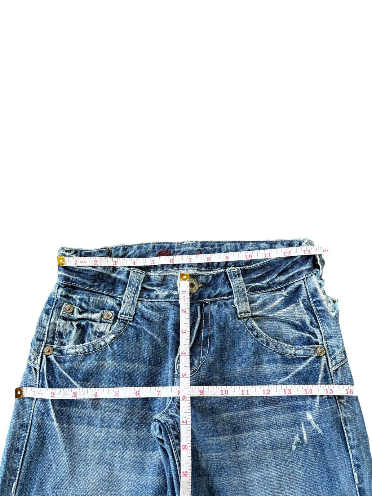 Hysteric Glamour Vintage Japanese Brand Frayed Distressed Flare Jeans Size 27" / US 4 / IT 40 - 7 Thumbnail