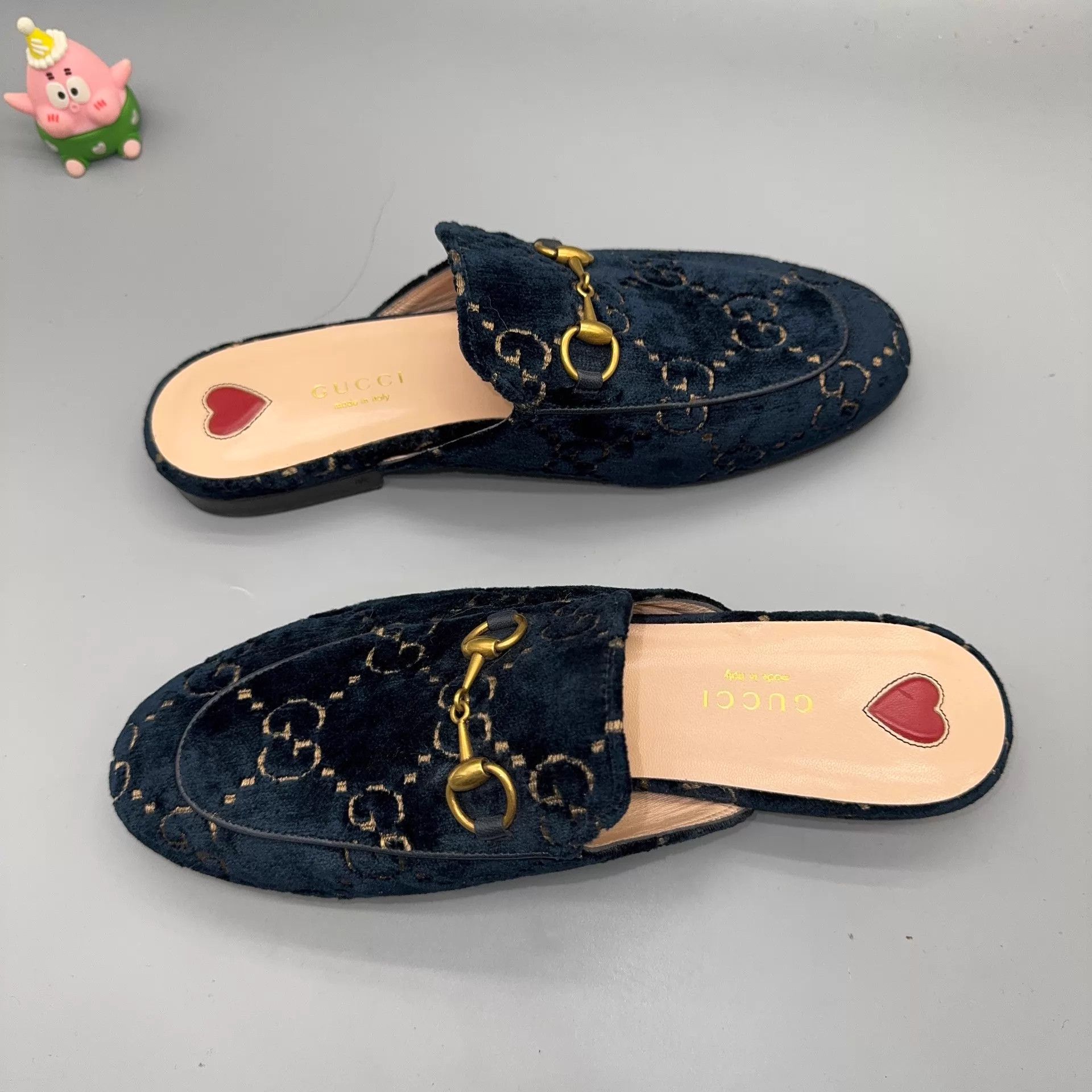 Gucci GUCCI Womens Princetown Navy Blue Slipper 37.5 Size US 7 / IT 37 - 5 Thumbnail