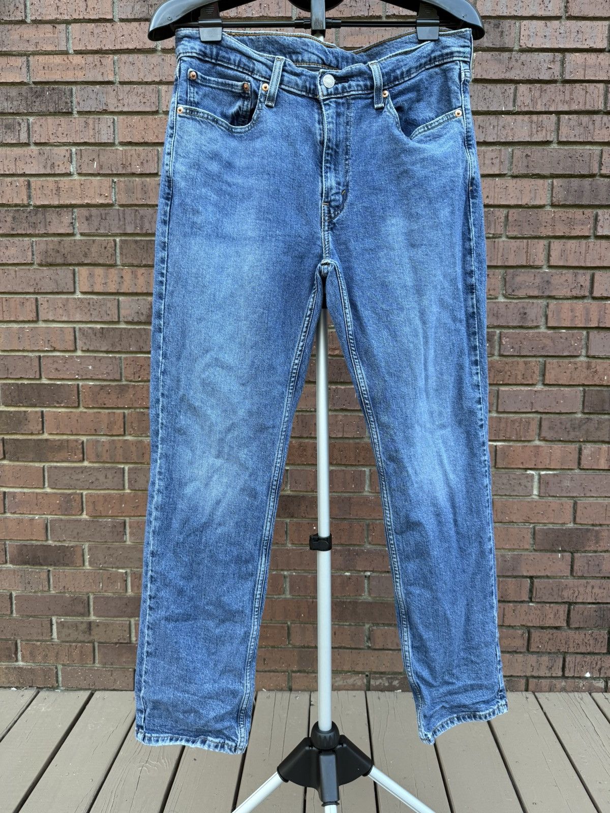Levi's Levi Strauss 514 Levi's Denim Blue Jeans Straight Fit Size US 34 / EU 50 - 4 Thumbnail