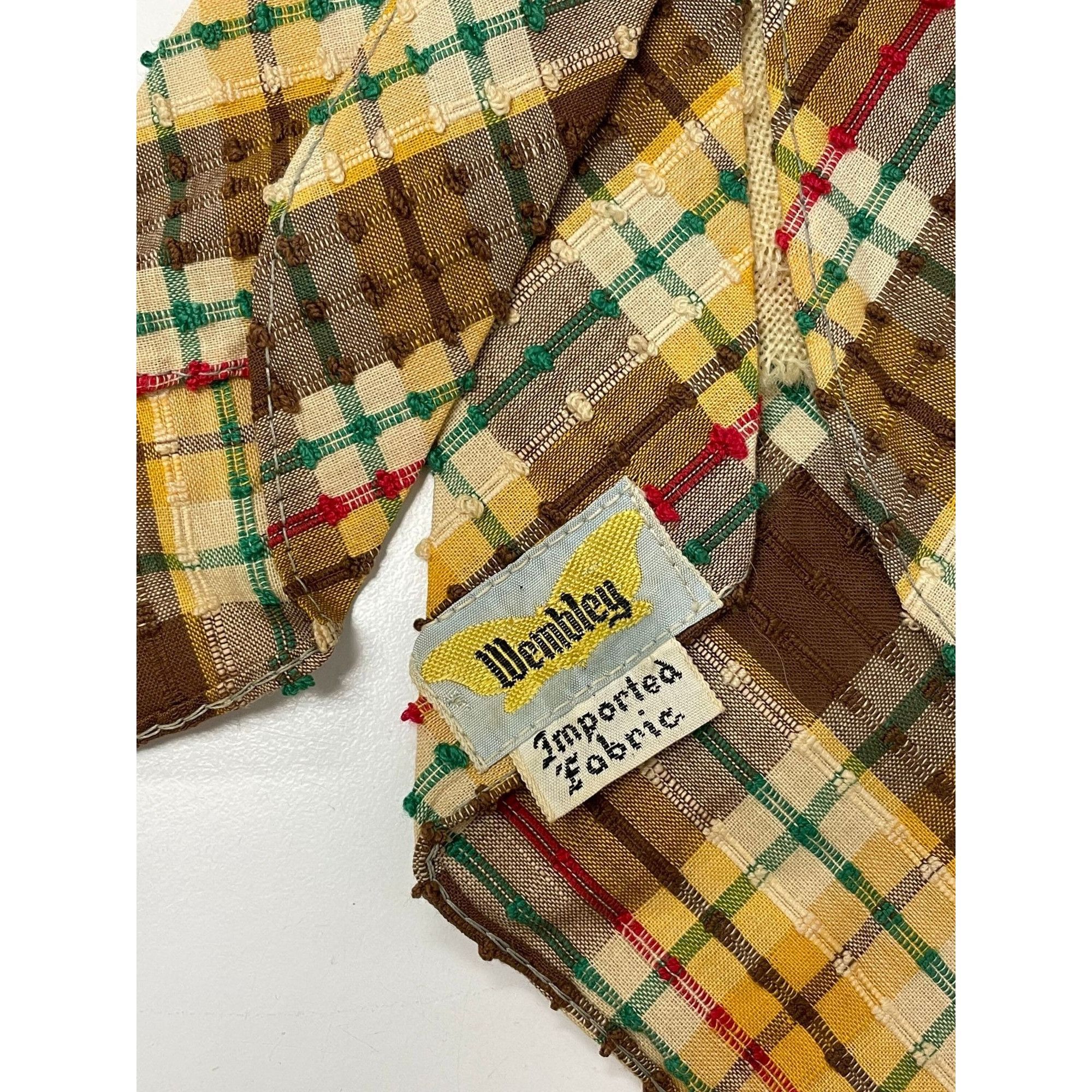Other Vtg Wembley ROCKABILLY SWING Tie NUBBY Textured Necktie Size ONE SIZE - 2 Thumbnail