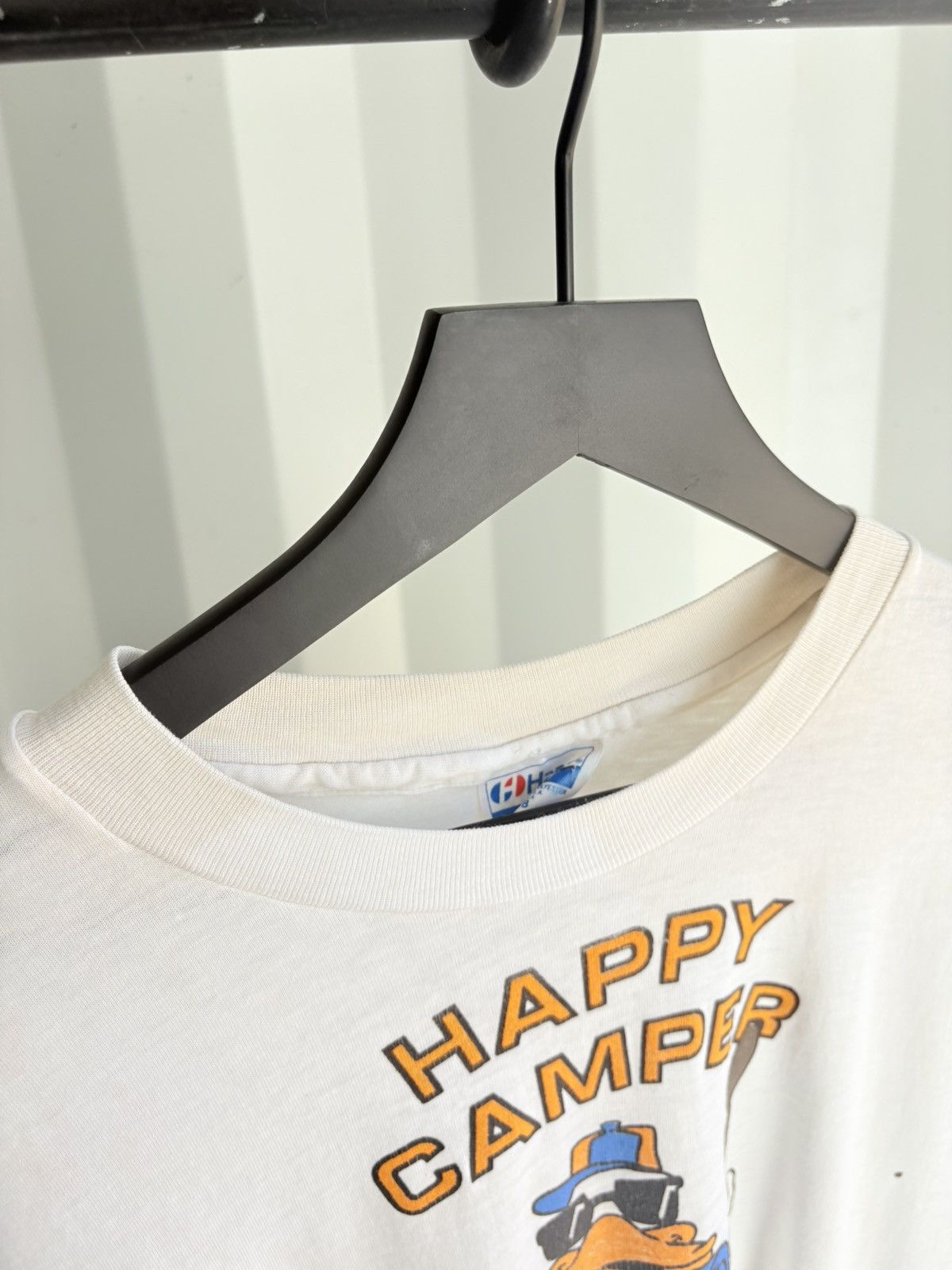 Vintage Vintage Happy Camper Shirt Faded Distressed Grunge Band Size US XL / EU 56 / 4 - 4 Thumbnail