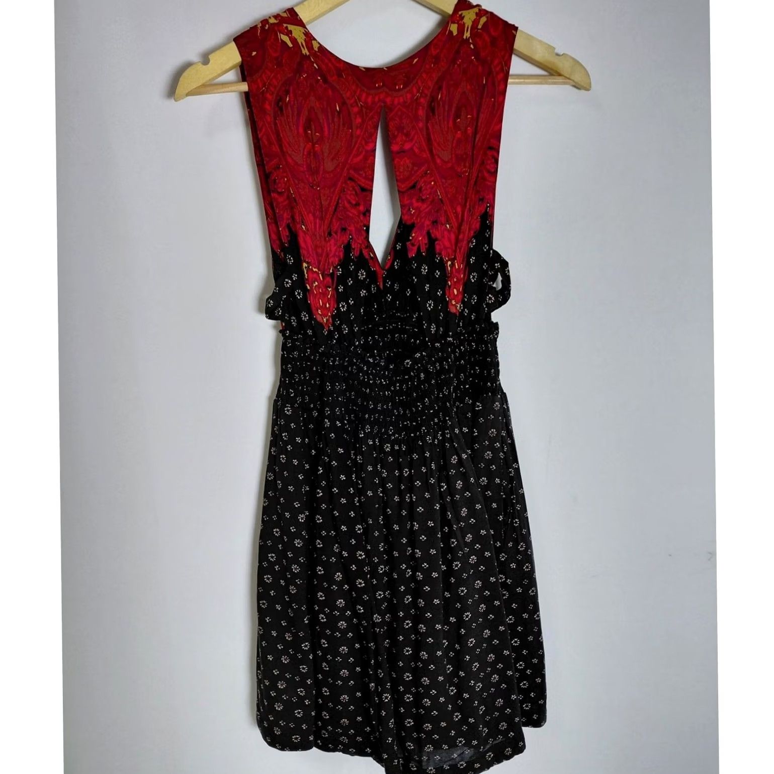 Free People Free People Black Polka Dot Sleeveless Dress S Women Short Size 28" / US 6 / IT 42 - 2 Thumbnail