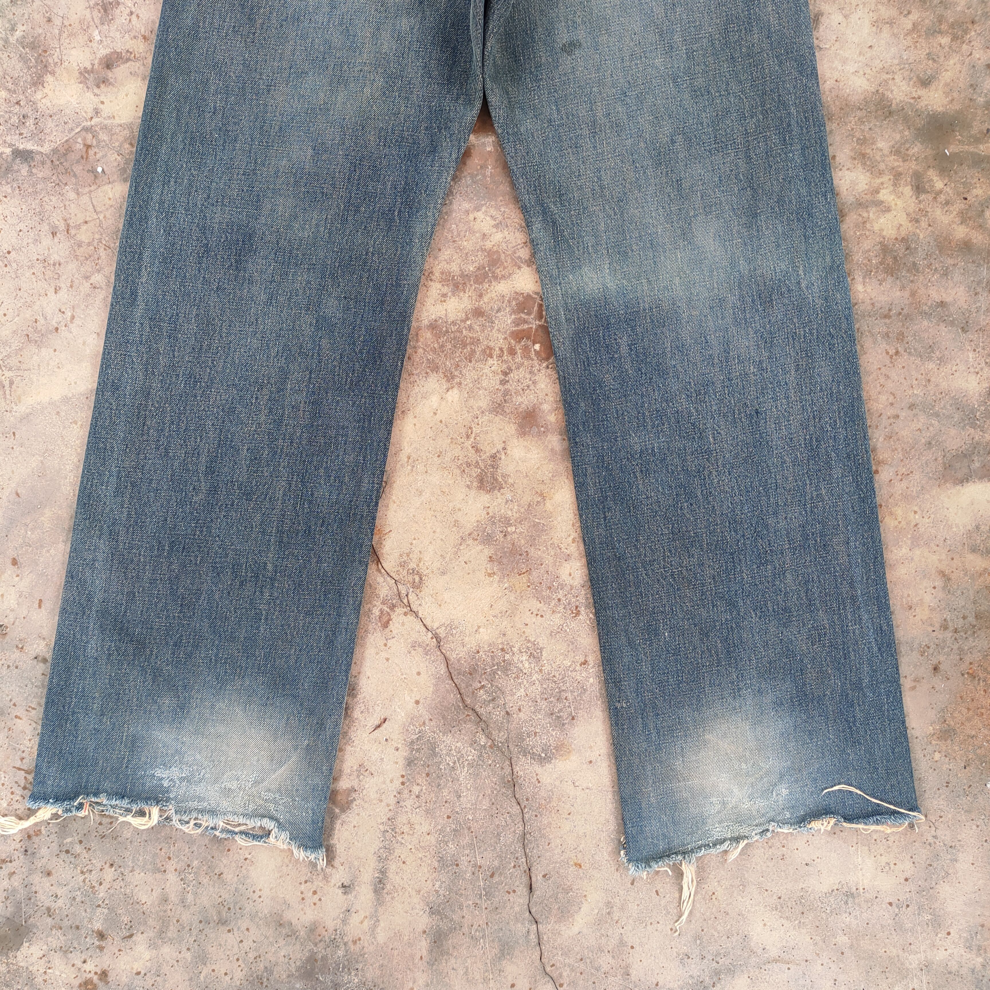 Edwin VINTAGE RUSTY EDWIN ORANGE TAG RIPPED DENIM JEANS PANTS Size US 29 - 10 Thumbnail