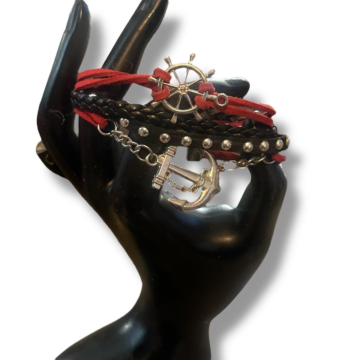 Other Nautical theme multi strand leather bracelet Size ONE SIZE - 2 Thumbnail