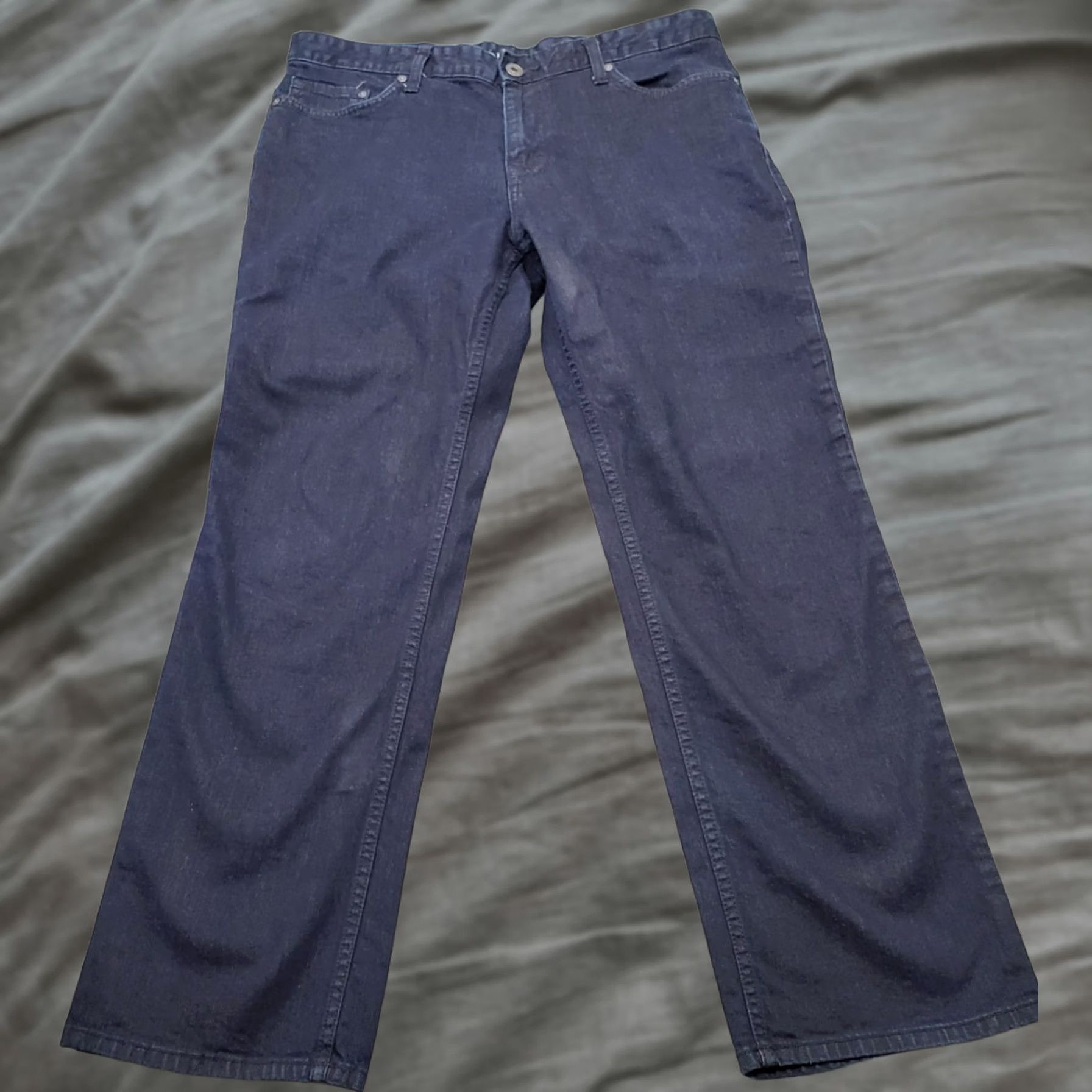 Calvin Klein Calvin Klein Jeans Mens 34 Navy Denim Casual Dark Wash Stretch Straight Leg Shirt? Size US 34 / EU 50 - 1 Thumbnail