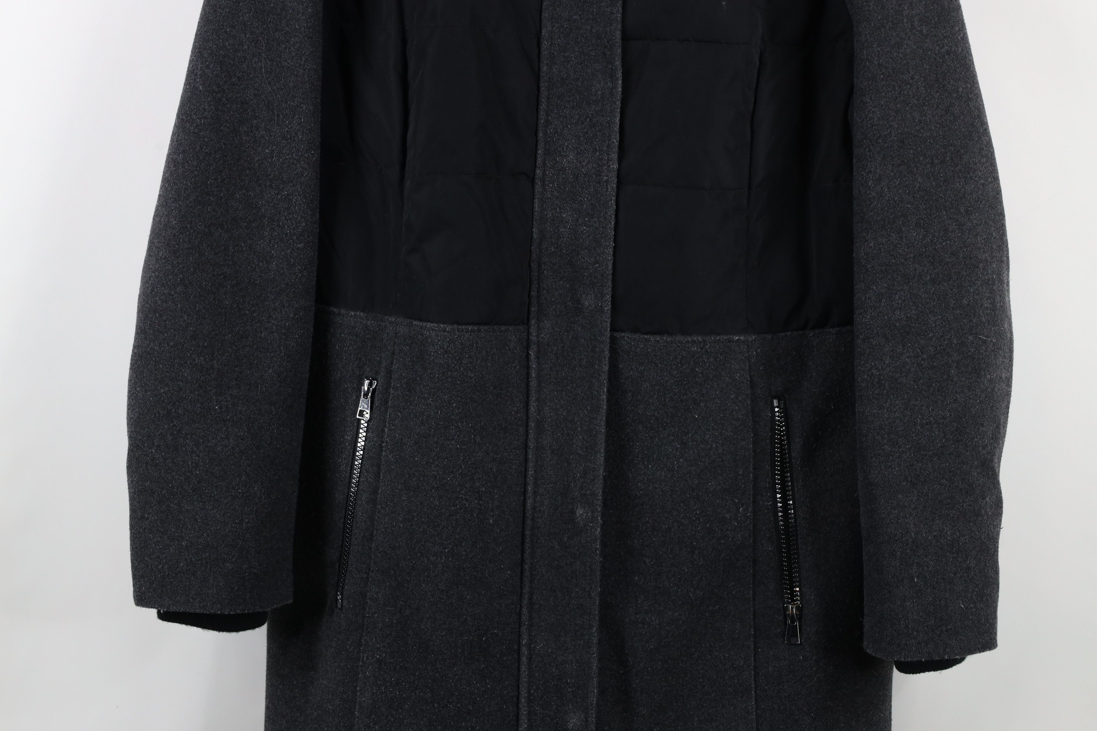 Lands' End × Vintage Lands End Wool Faux Fur Duck Down Hooded Jacket Coat Size M / US 6-8 / IT 42-44 - 3 Thumbnail