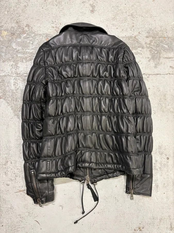 Armani 2000s Armani Black Leather Puffer Jacket Size US S / EU 44-46 / 1 - 6 Thumbnail